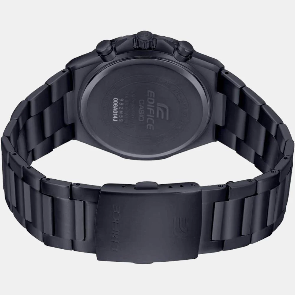 Edifice Men Quartz Black Dial Chronograph Stainless Steel Watch ED499 - Image 4