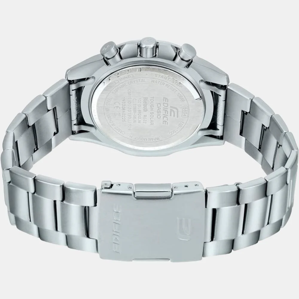 Edifice Men Quartz Black Dial Chronograph Stainless Steel Watch ED500 - Image 4