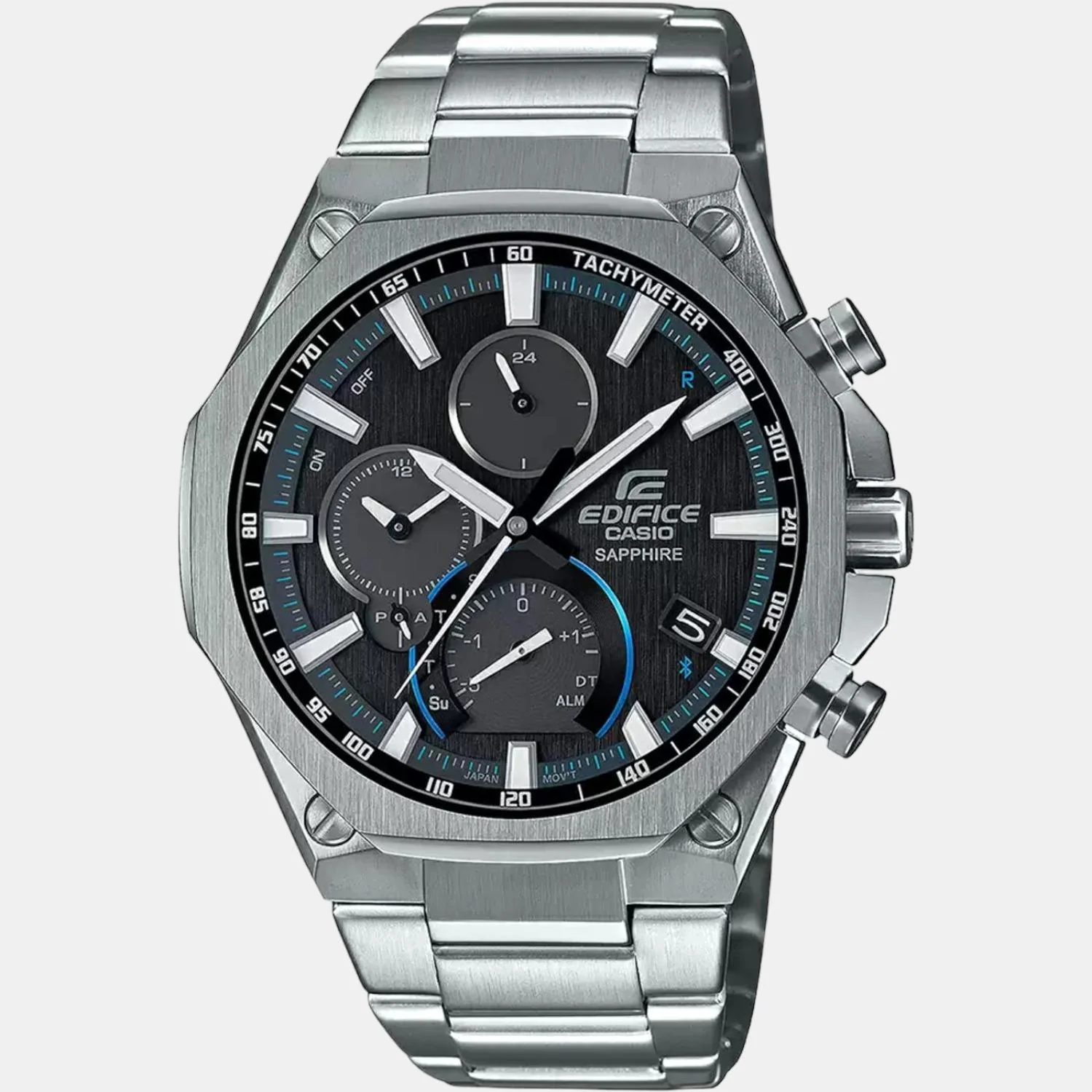 Edifice Men Quartz Black Dial Chronograph Stainless Steel Watch ED503 - Image 2