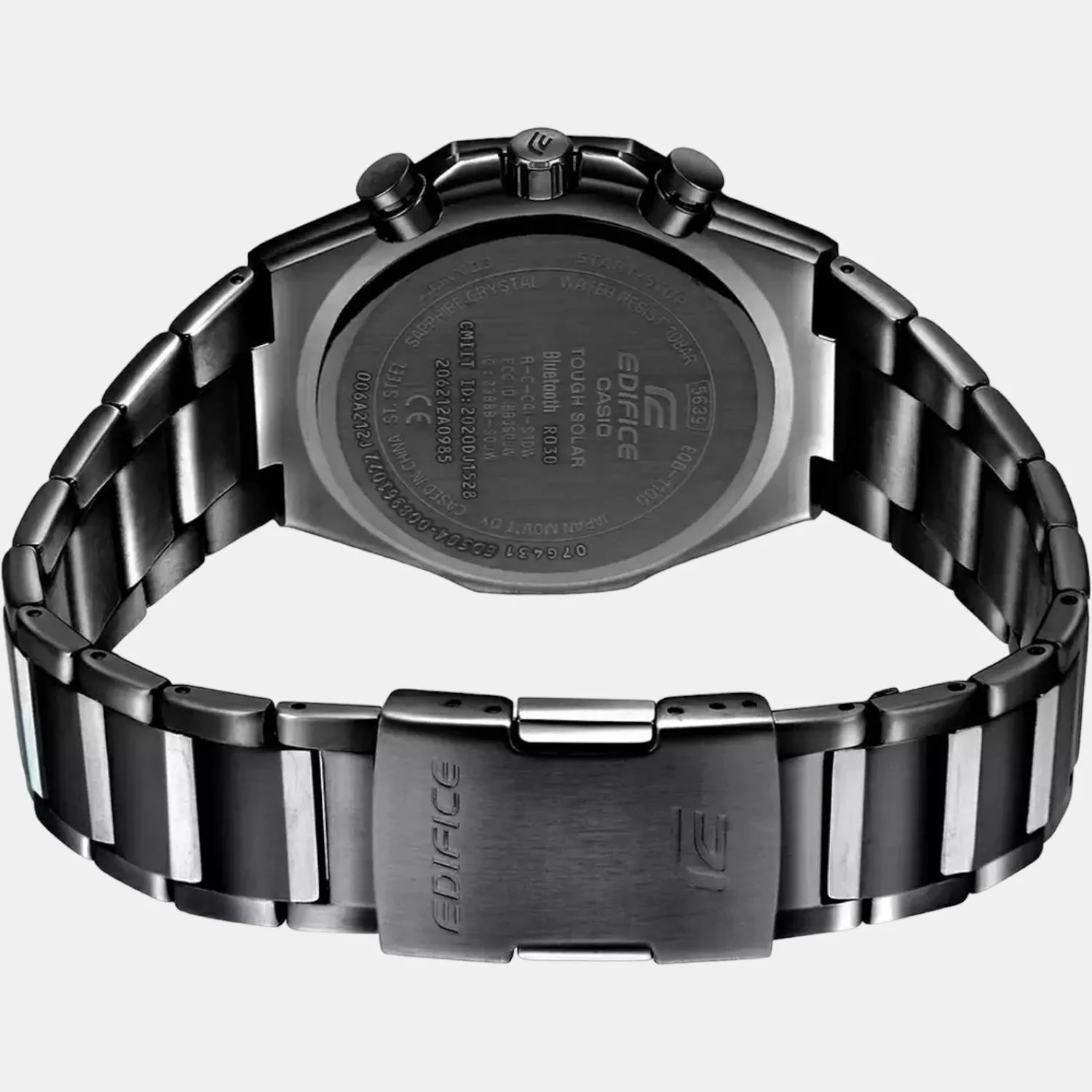 Edifice Men Quartz Black Dial Chronograph Stainless Steel Watch ED504 - Image 5