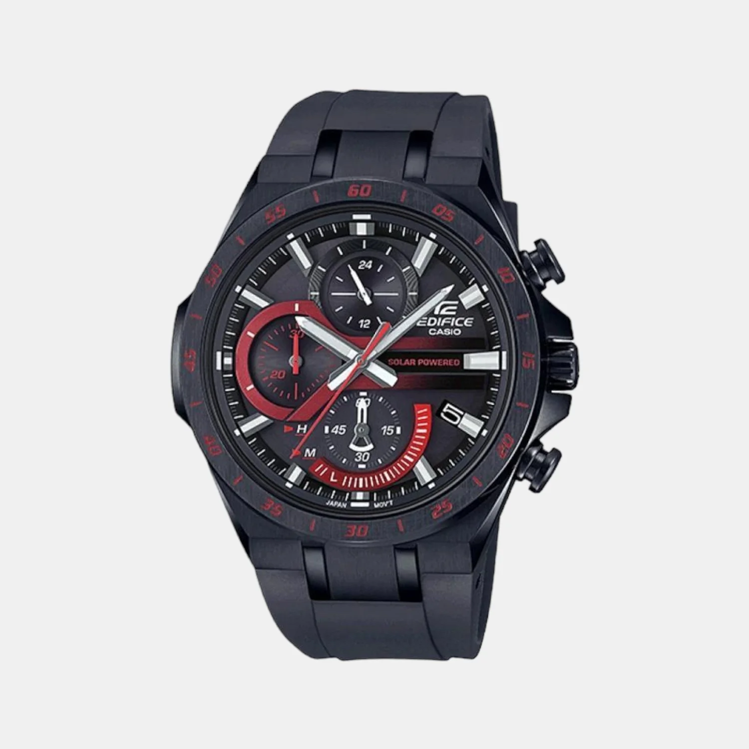 Edifice Men Quartz Black Dial Chronograph Stainless Steel Watch ED523