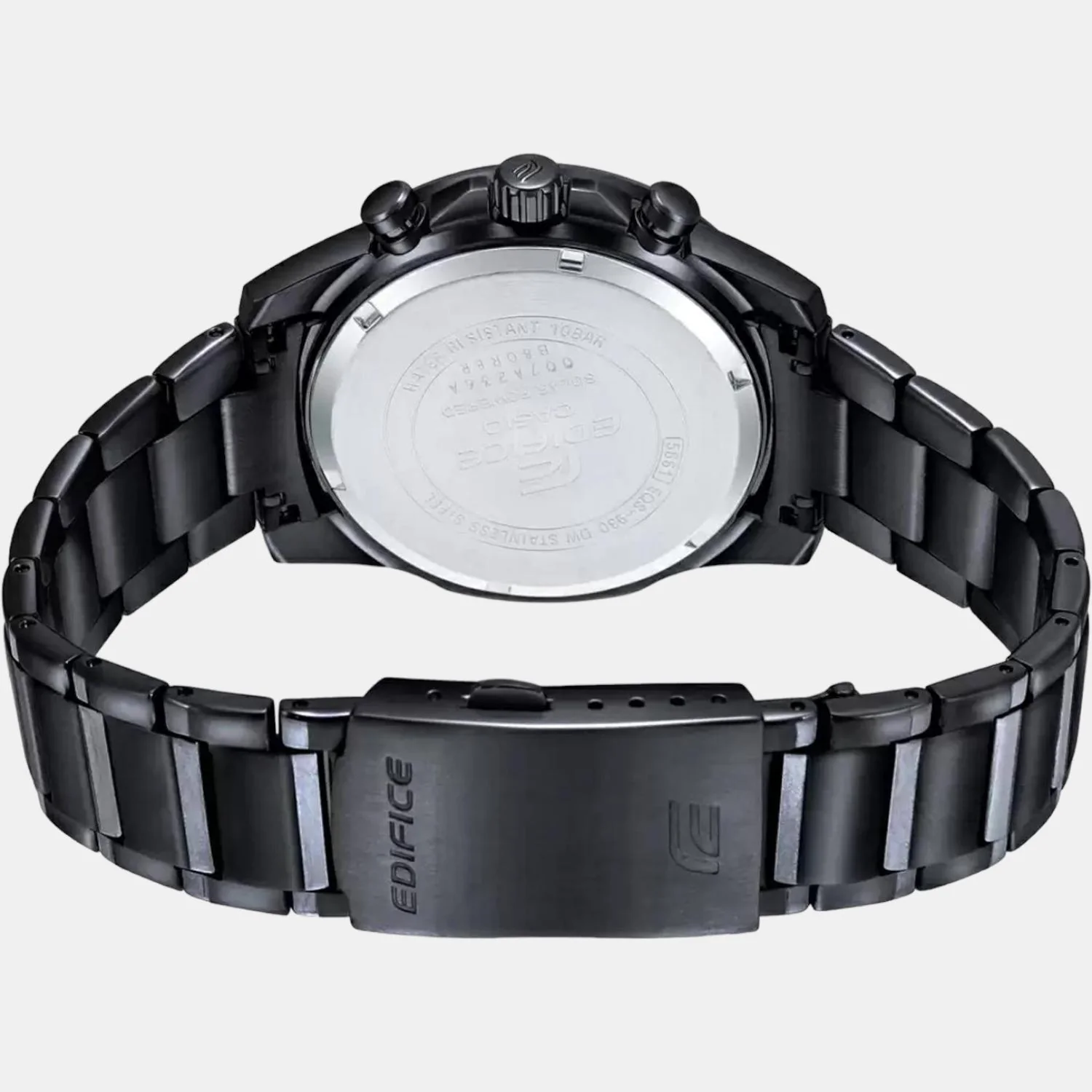 Edifice Men Quartz Black Dial Chronograph Stainless Steel Watch ED529 - Image 4