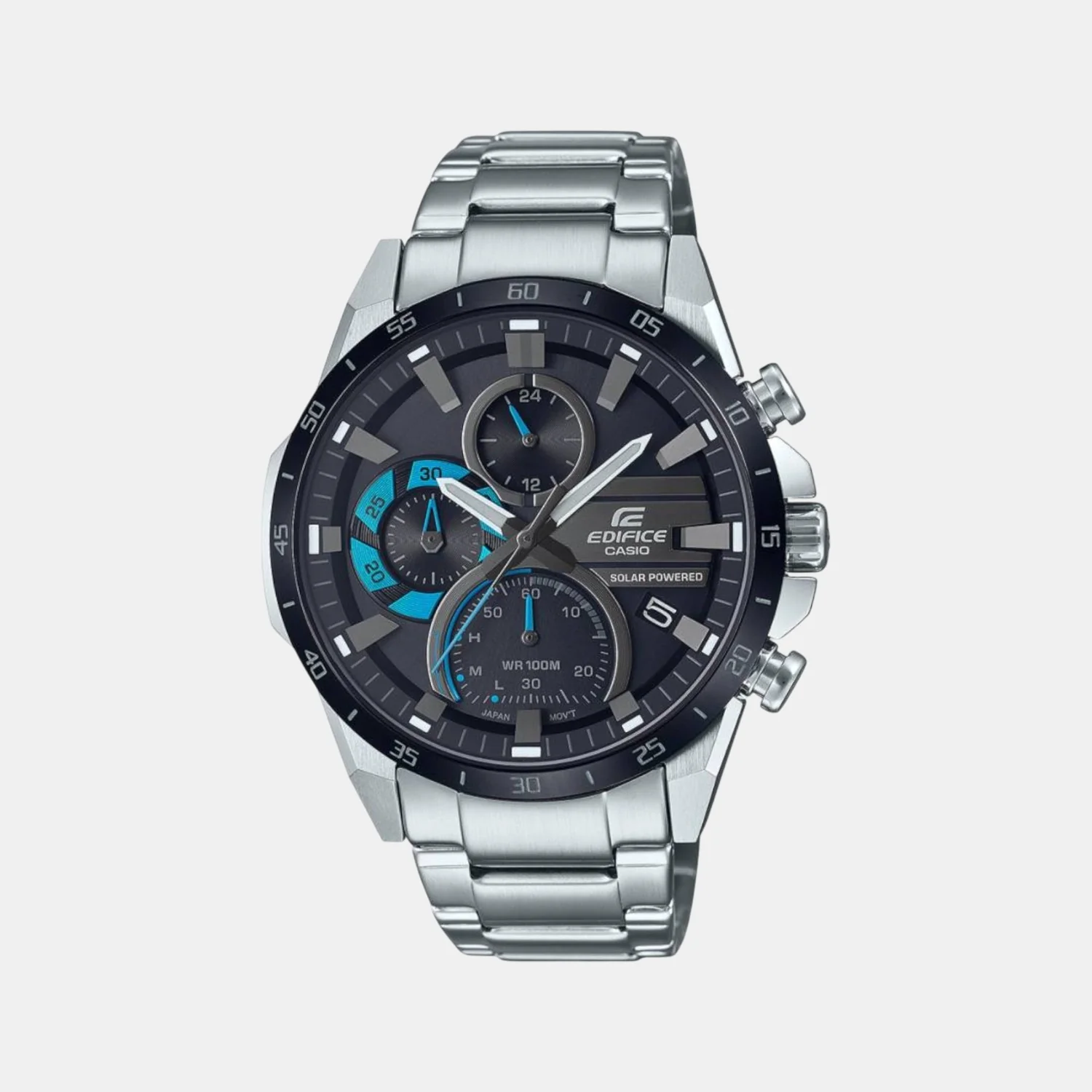 Edifice Men Quartz Black Dial Chronograph Stainless Steel Watch ED567