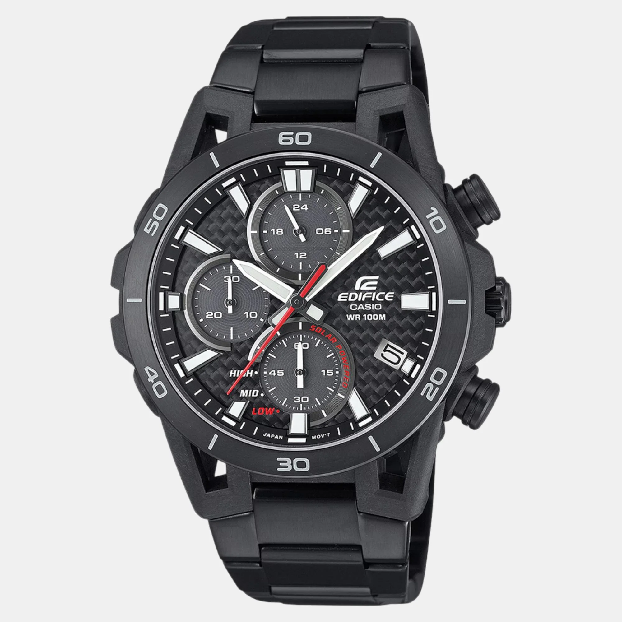 G-Shock Men Solar Black Dial Chronograph Stainless Steel Watch ED629 - Image 2