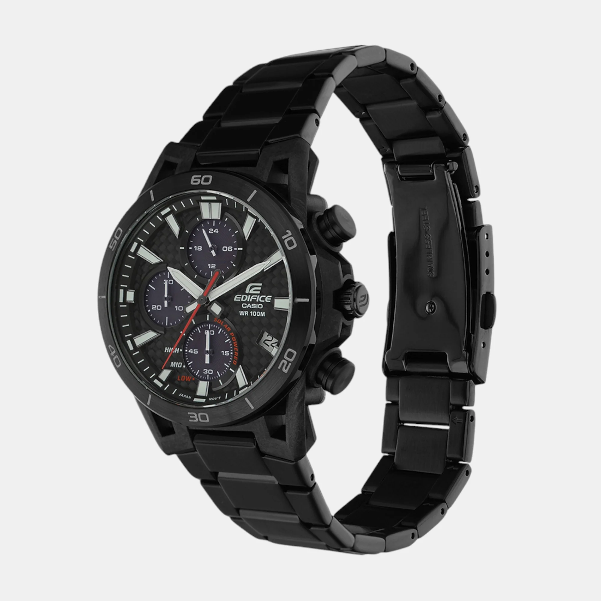 G-Shock Men Solar Black Dial Chronograph Stainless Steel Watch ED629 - Image 4