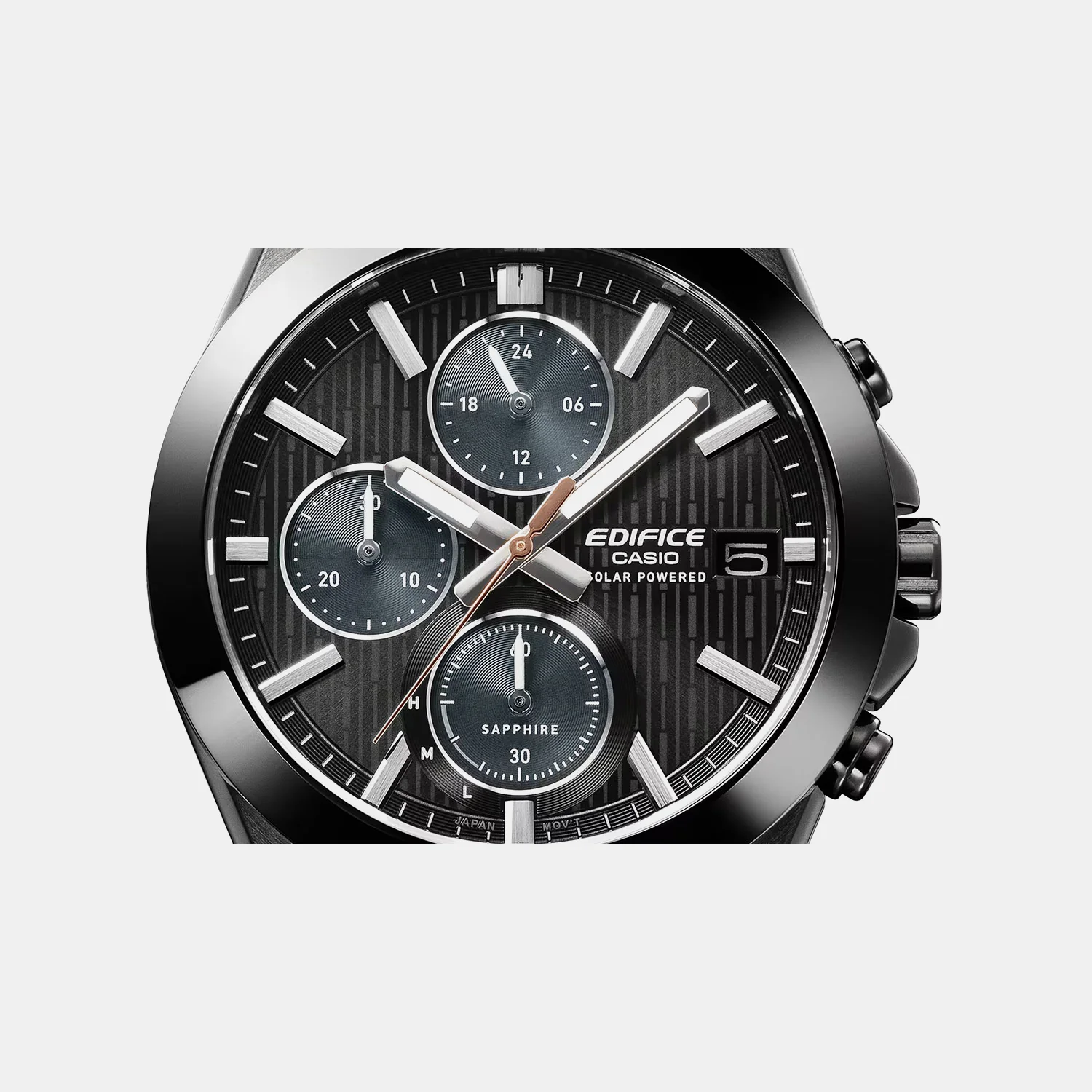 Edifice Men Quartz Black Dial Chronograph Stainless Steel Watch ED682 EFS-S650DC-1ADF - Image 3