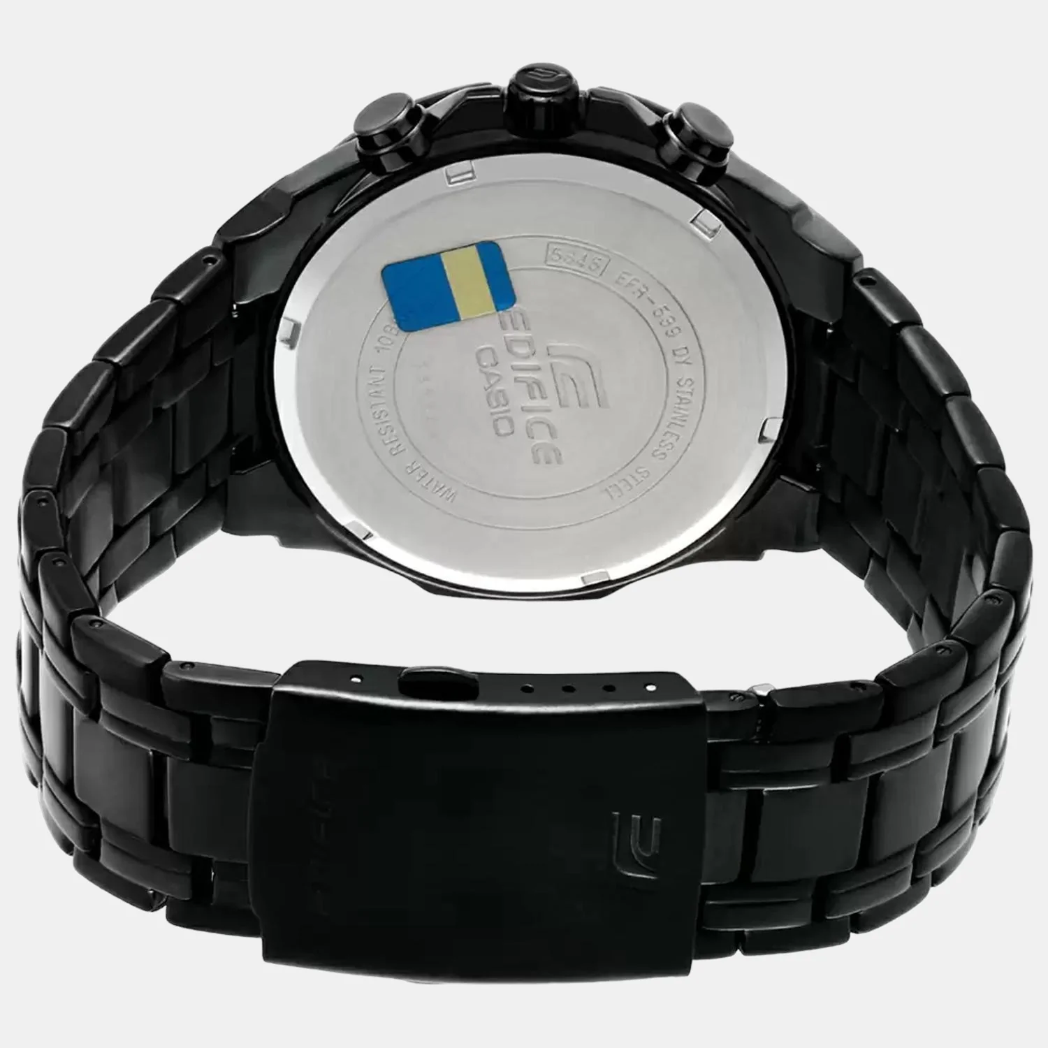 Edifice Men Quartz Black Dial Chronograph Stainless Steel Watch EX204 - Image 5