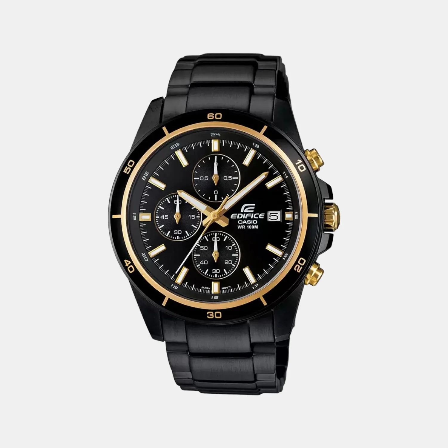 G-Shock Men Quartz Black Dial Chronograph Stainless Steel Watch EX208