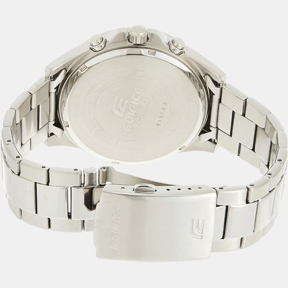 Edifice Men Quartz Black Dial Chronograph Stainless Steel Watch EX317 - Image 2