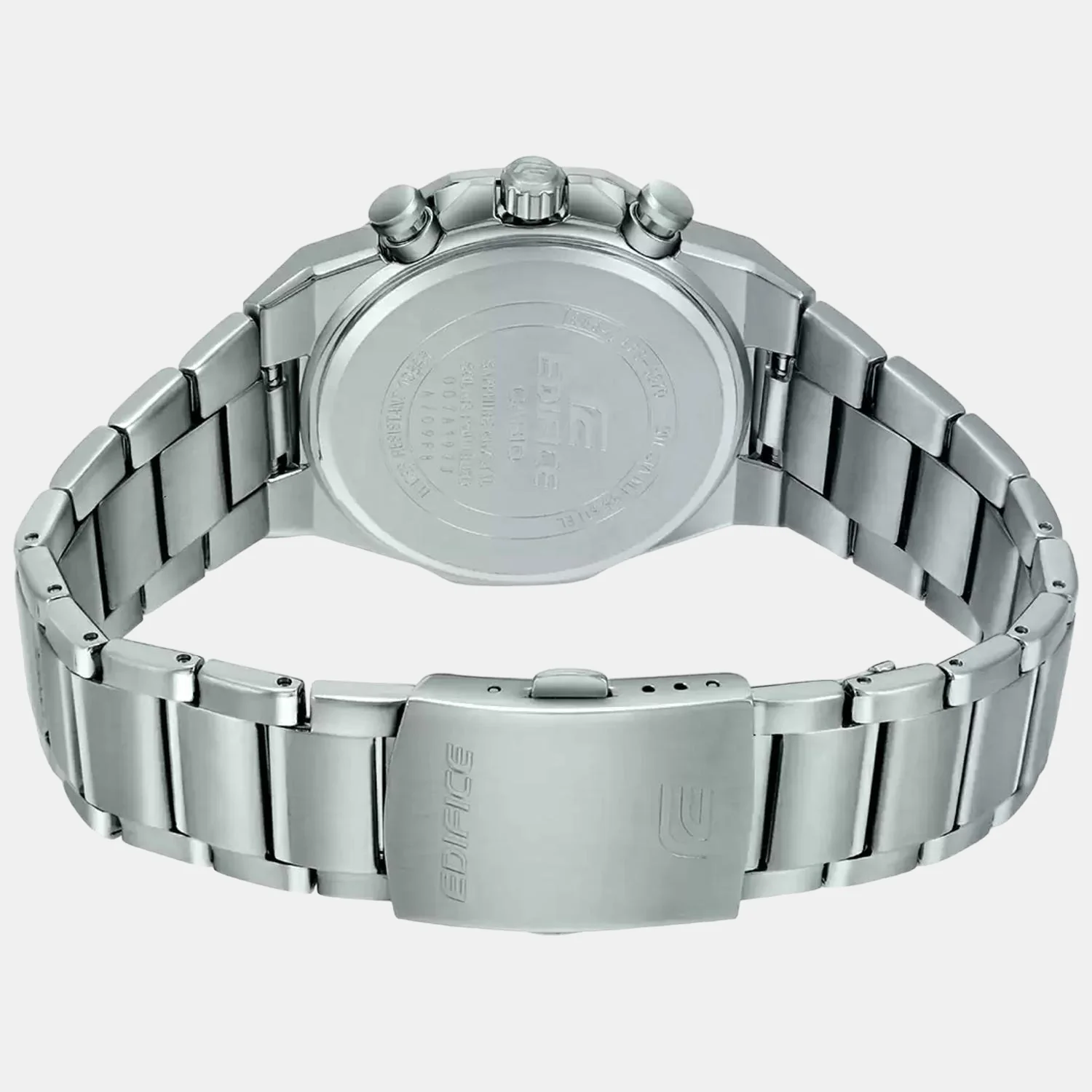 Edifice Men Quartz Black Dial Chronograph Stainless Steel Watch EX527 - Image 5