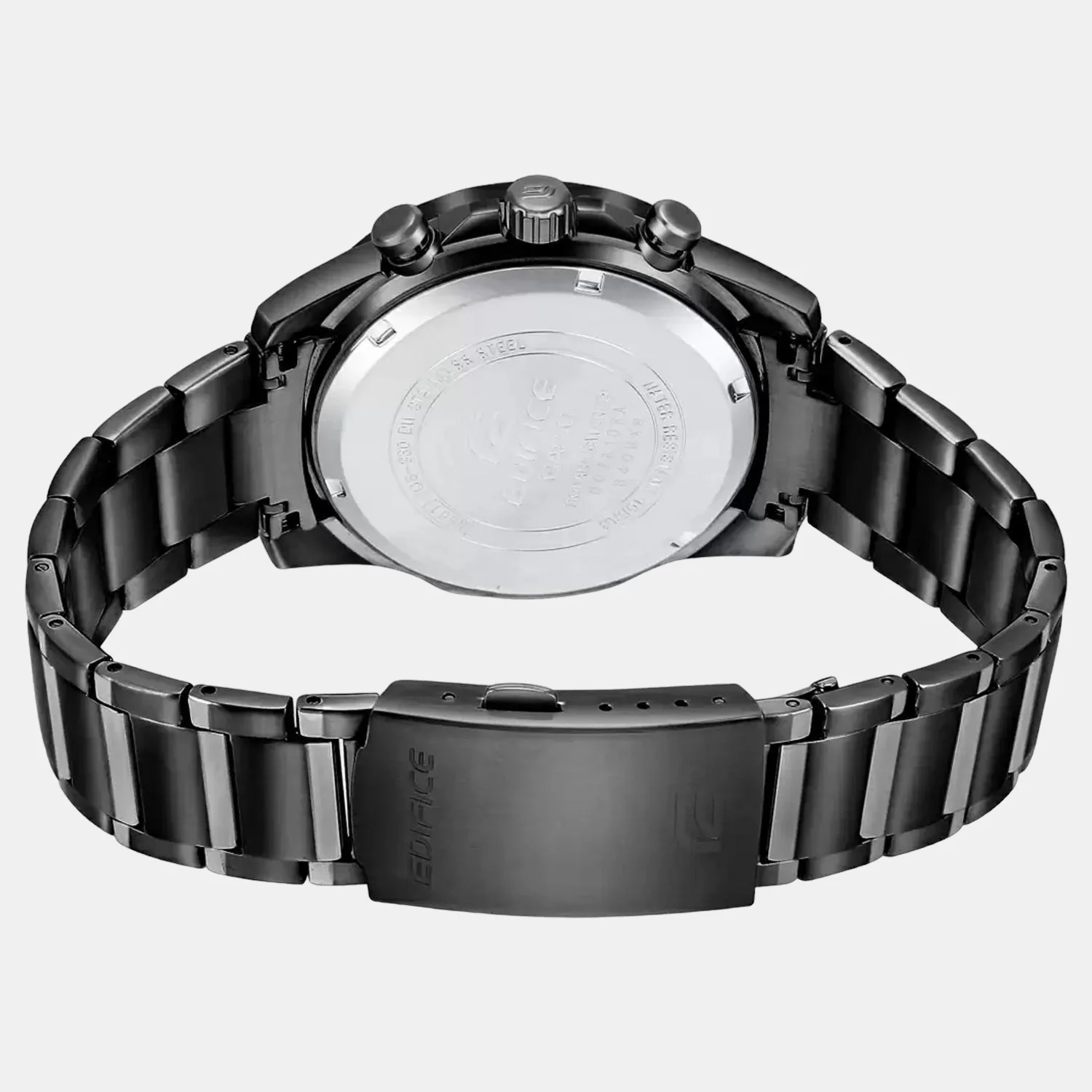 Edifice Men Quartz Black Dial Chronograph Stainless Steel Watch EX534 - Image 5