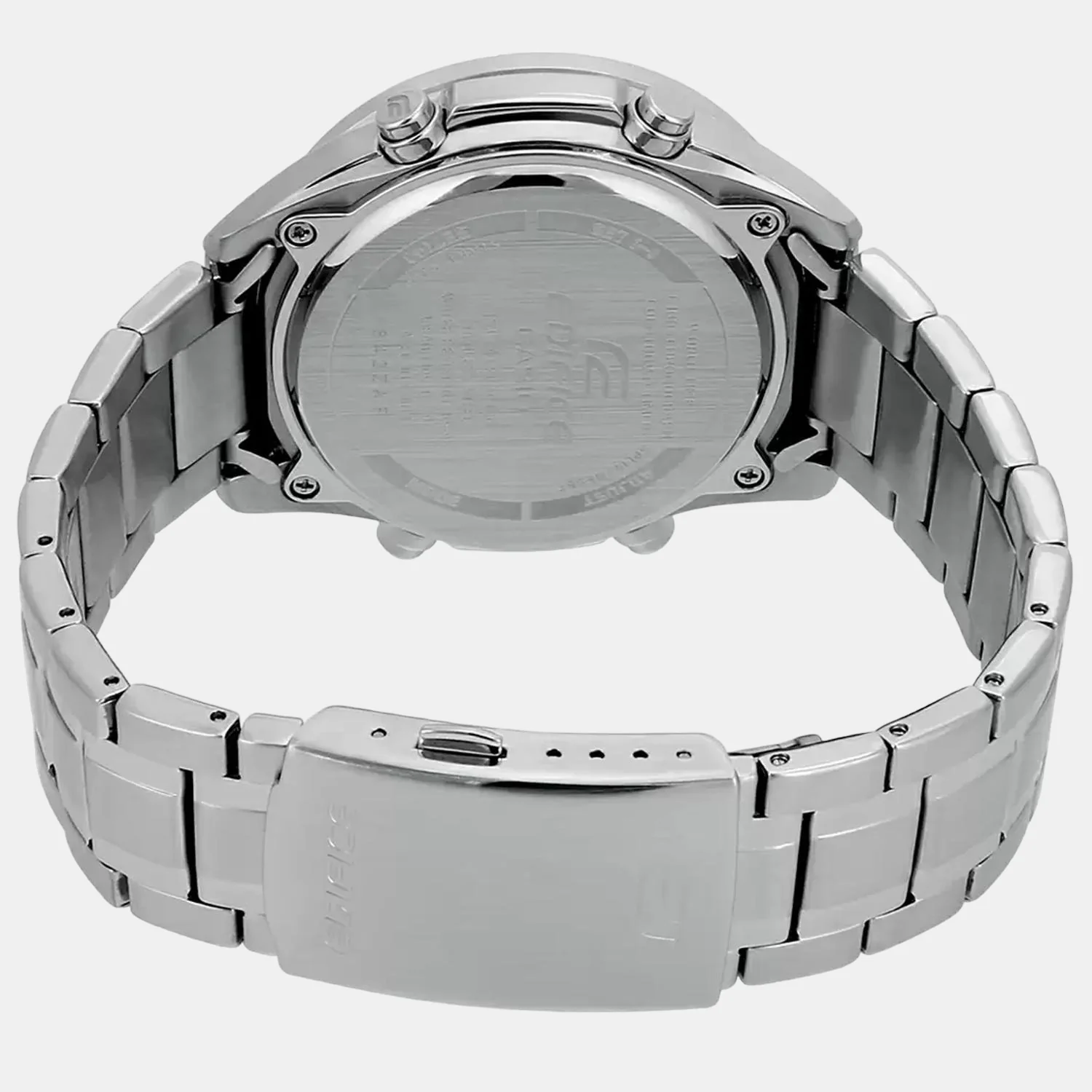 Edifice Men Quartz Blue Dial Analog-Digital Stainless Steel Watch EX440 - Image 5