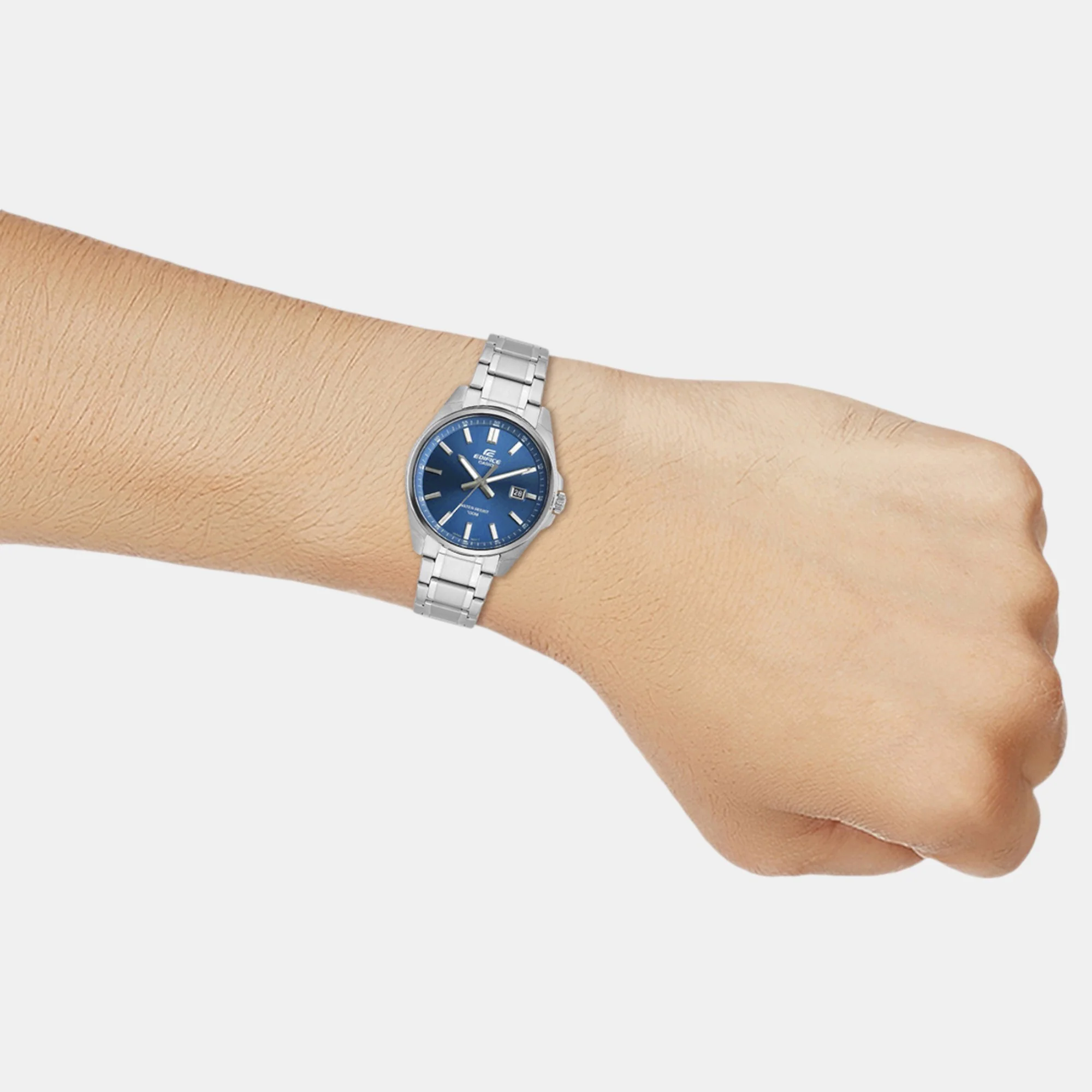 Edifice Men Quartz Blue Dial Analog Stainless Steel Watch ED619 - Image 9