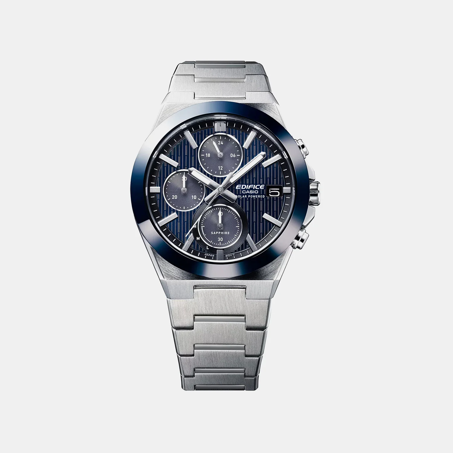 Edifice Men Quartz Blue Dial Analog Stainless Steel Watch ED680 EFS-S650D-2ADF