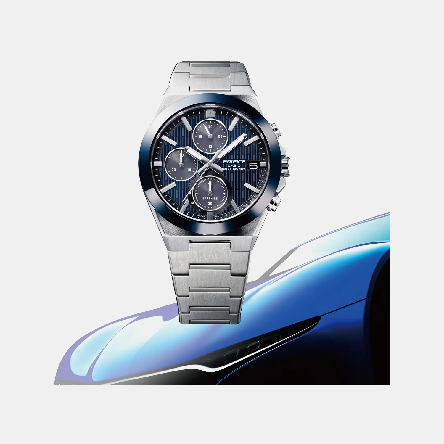Edifice Men Quartz Blue Dial Analog Stainless Steel Watch ED680 EFS-S650D-2ADF - Image 3
