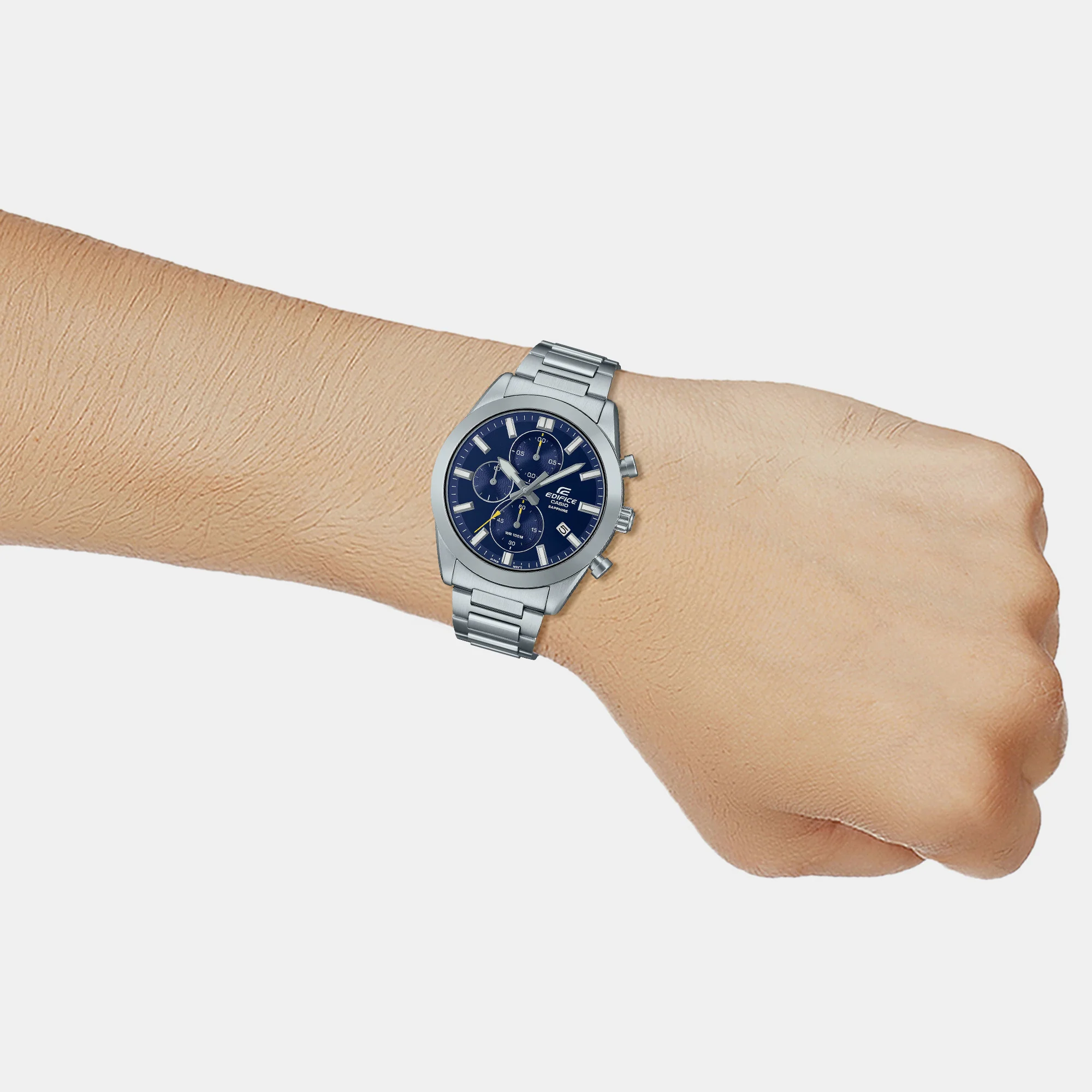 Edifice Men Quartz Blue Dial Chronograph Stainless Steel Watch ED581 - Image 8