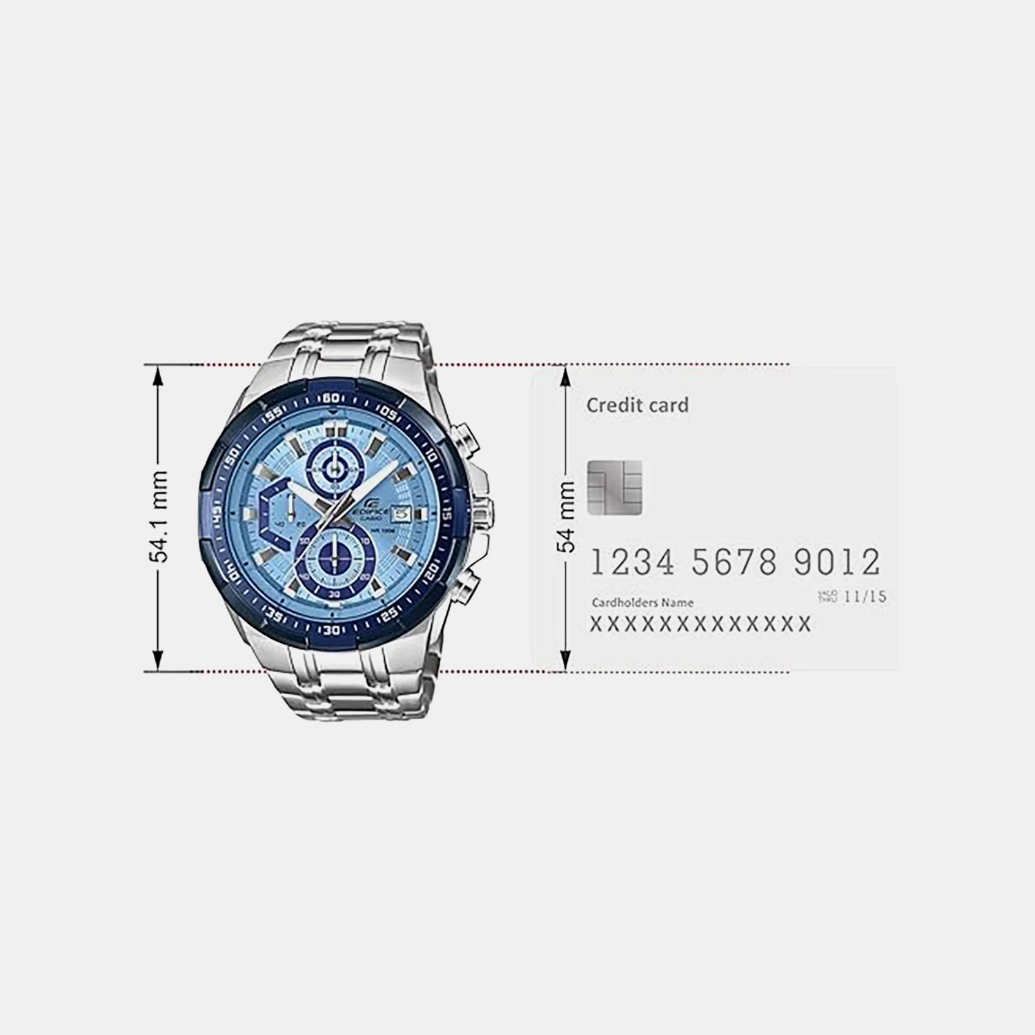 Edifice Men Quartz Blue Dial Chronograph Stainless Steel Watch ED674 EFR-539DE-2AVUDF - Image 6