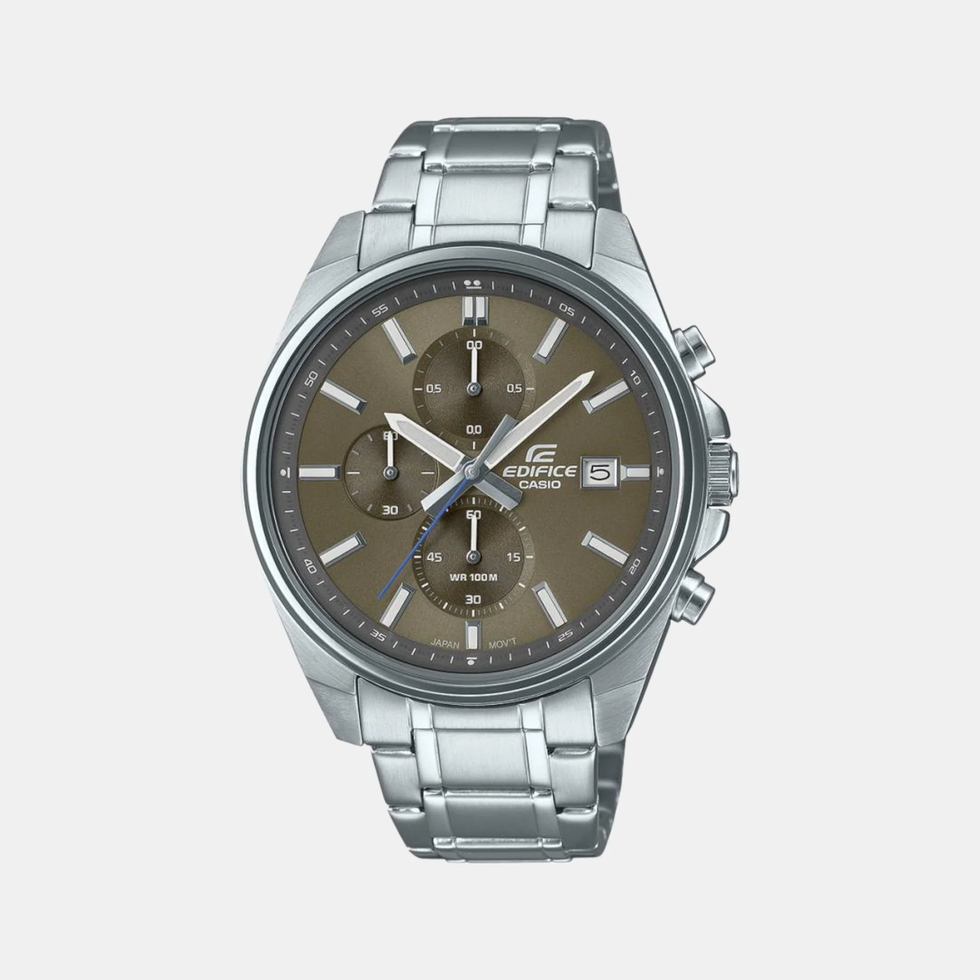 Edifice Men Quartz Brown Dial Chronograph Stainless Steel Watch ED572 - Image 2