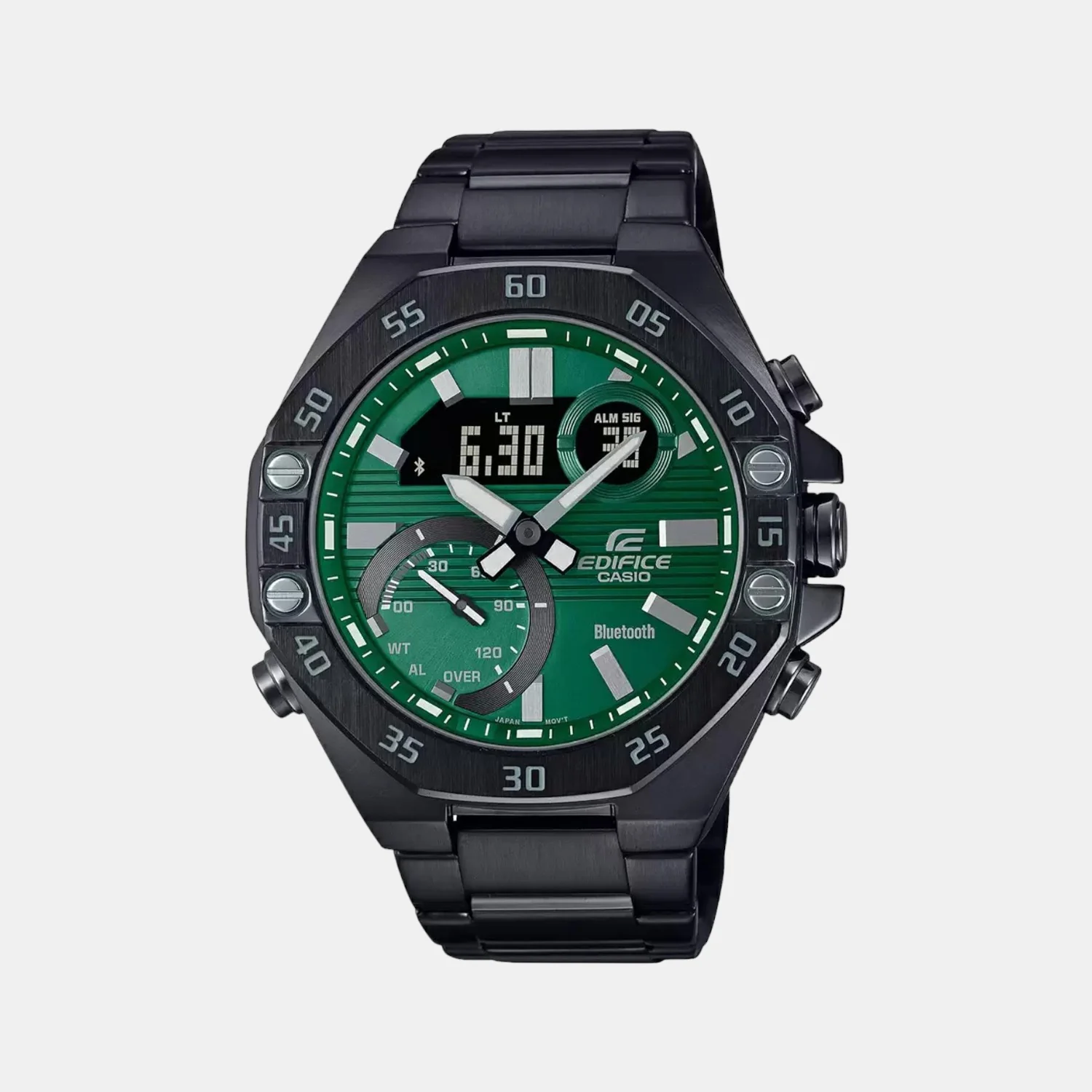 G-Shock Men Quartz Green Dial Analog-Digital Stainless Steel Watch ED526