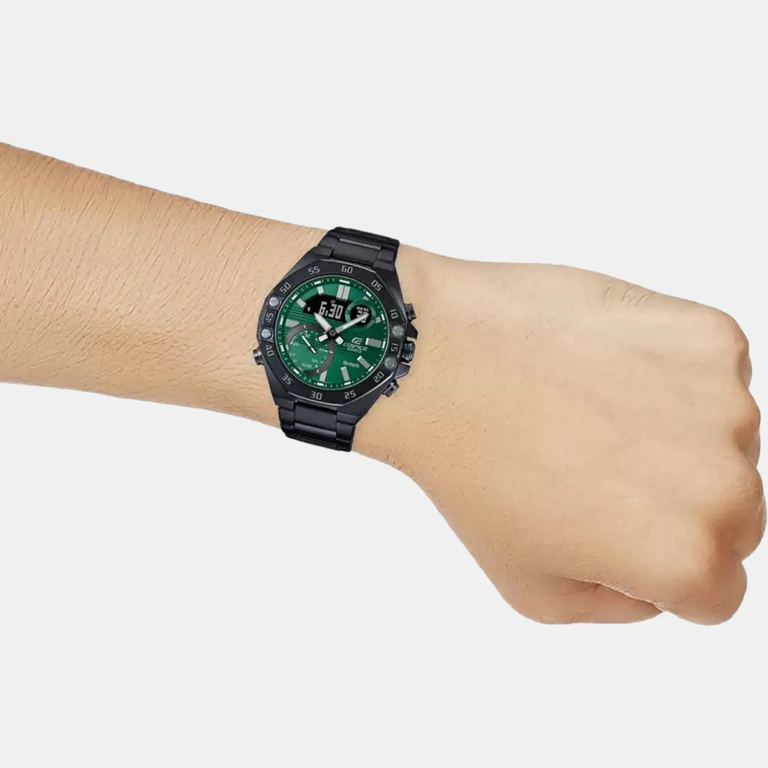 G-Shock Men Quartz Green Dial Analog-Digital Stainless Steel Watch ED526 - Image 5