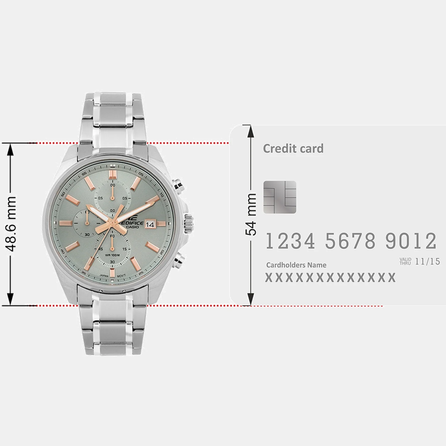 Edifice Men Quartz Green Dial Analog Stainless Steel Watch ED663 - Image 7