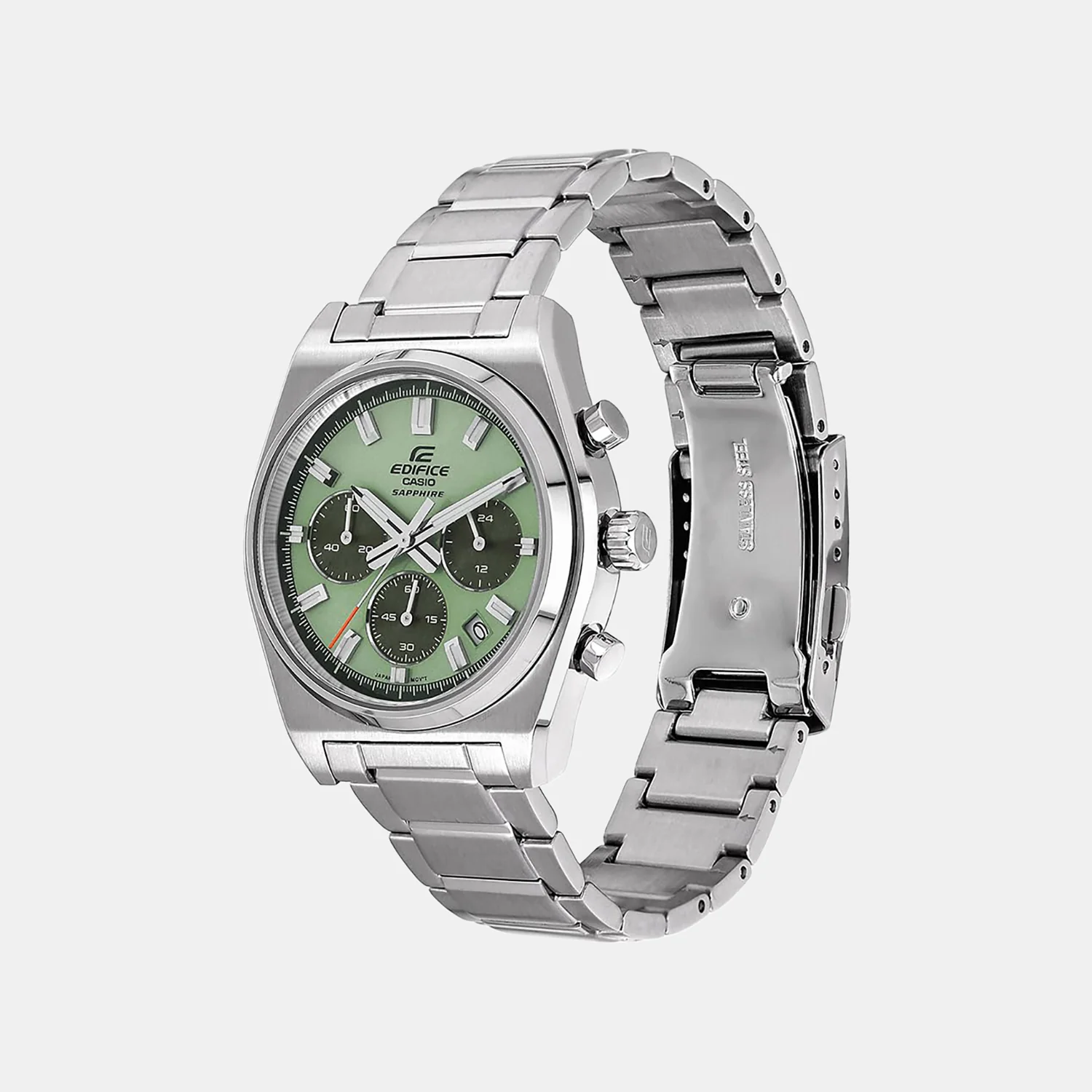 Edifice Men Quartz Green Dial Chronograph Stainless Steel Watch EFB-730D-3AVUDF ED689 - Image 2