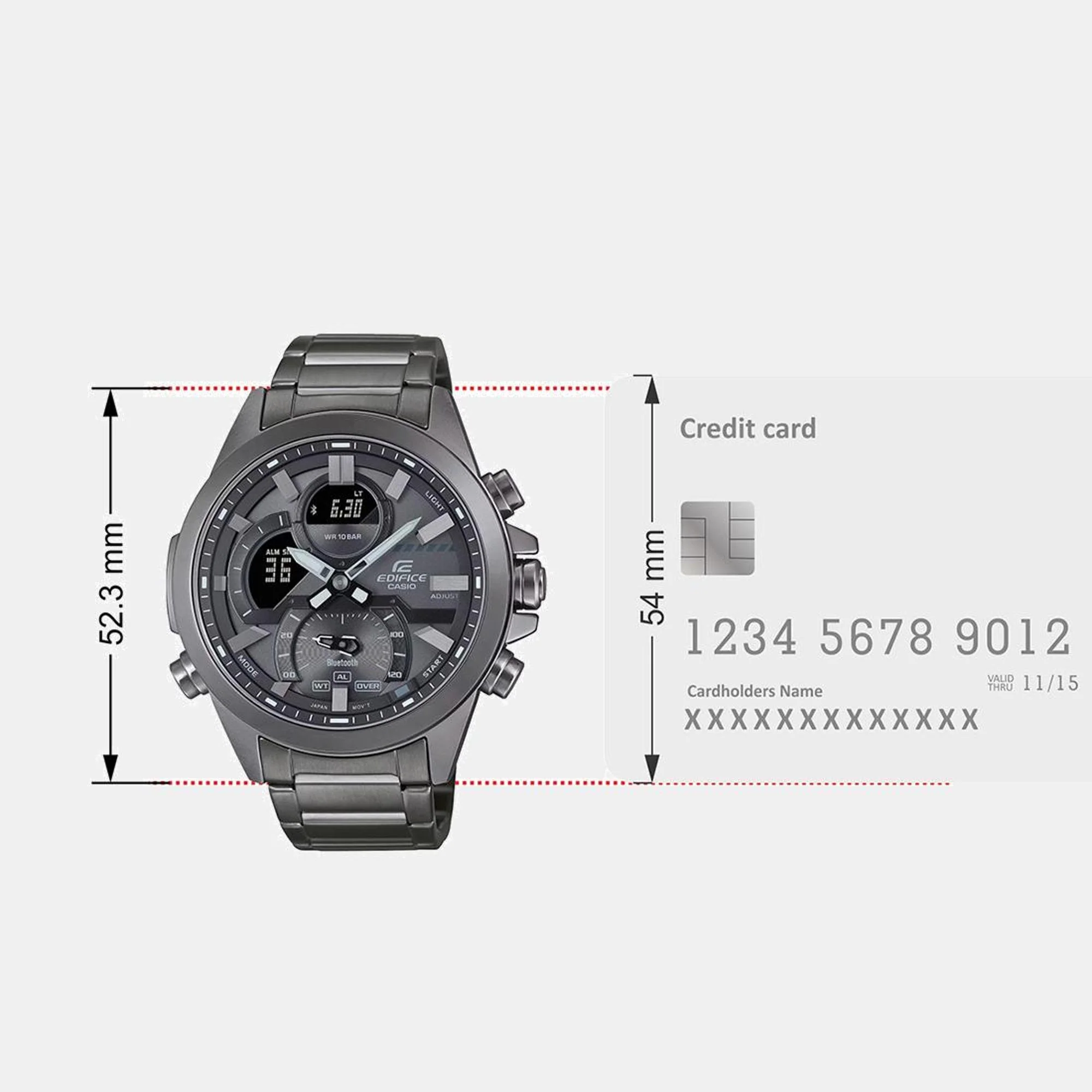 G-Shock Men Quartz Grey Dial Chronograph Stainless Steel Watch ED605 - Image 9