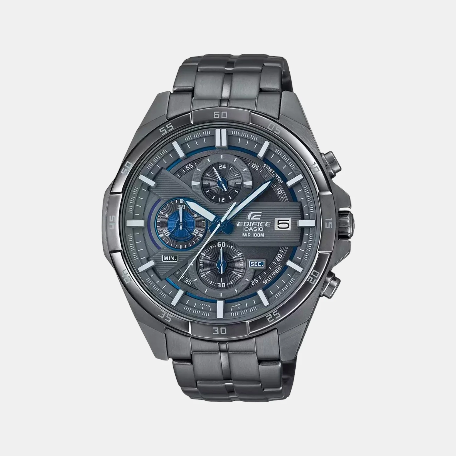 Edifice Men Quartz Grey Dial Chronograph Stainless Steel Watch EX494 - Image 2