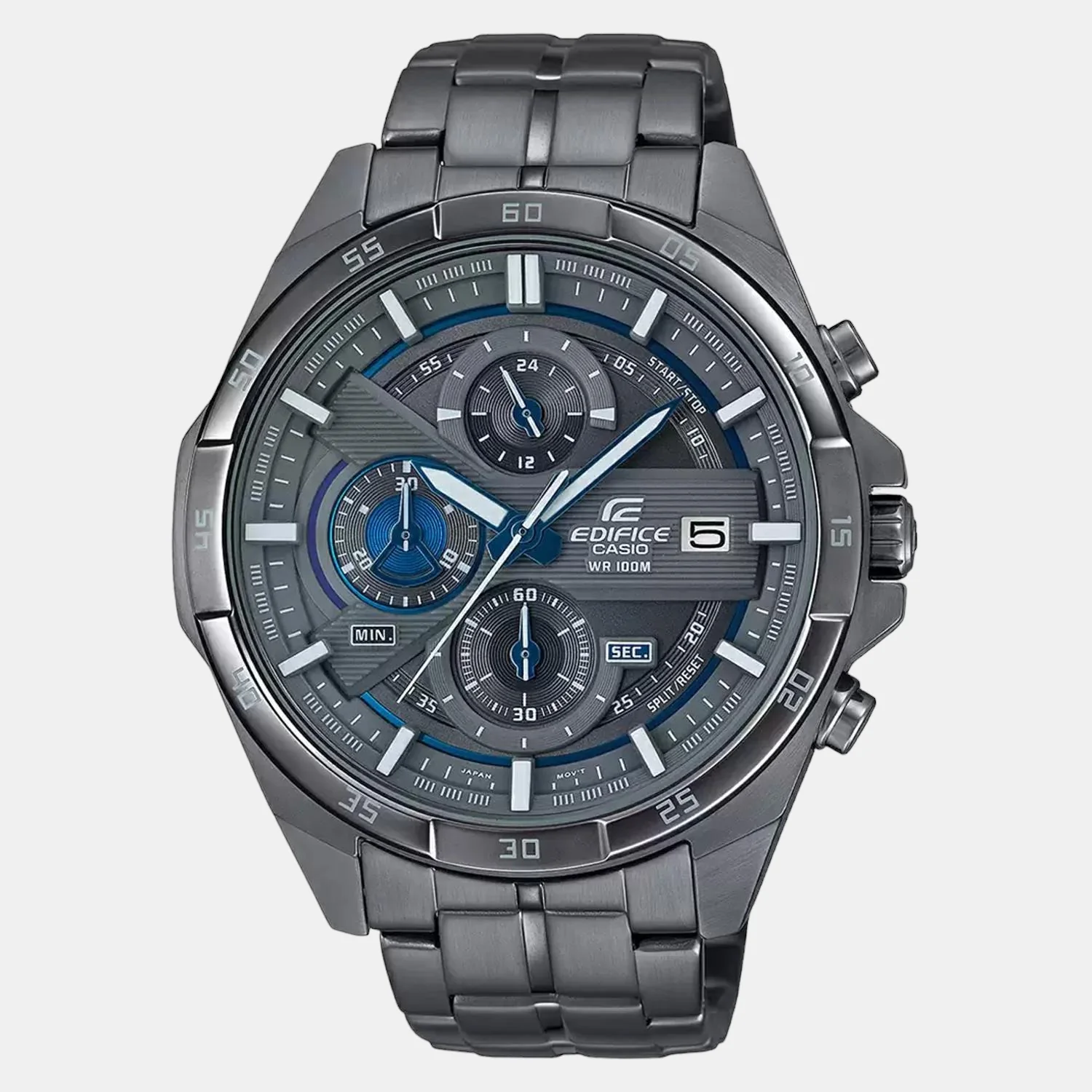 Edifice Men Quartz Grey Dial Chronograph Stainless Steel Watch EX494 - Image 3
