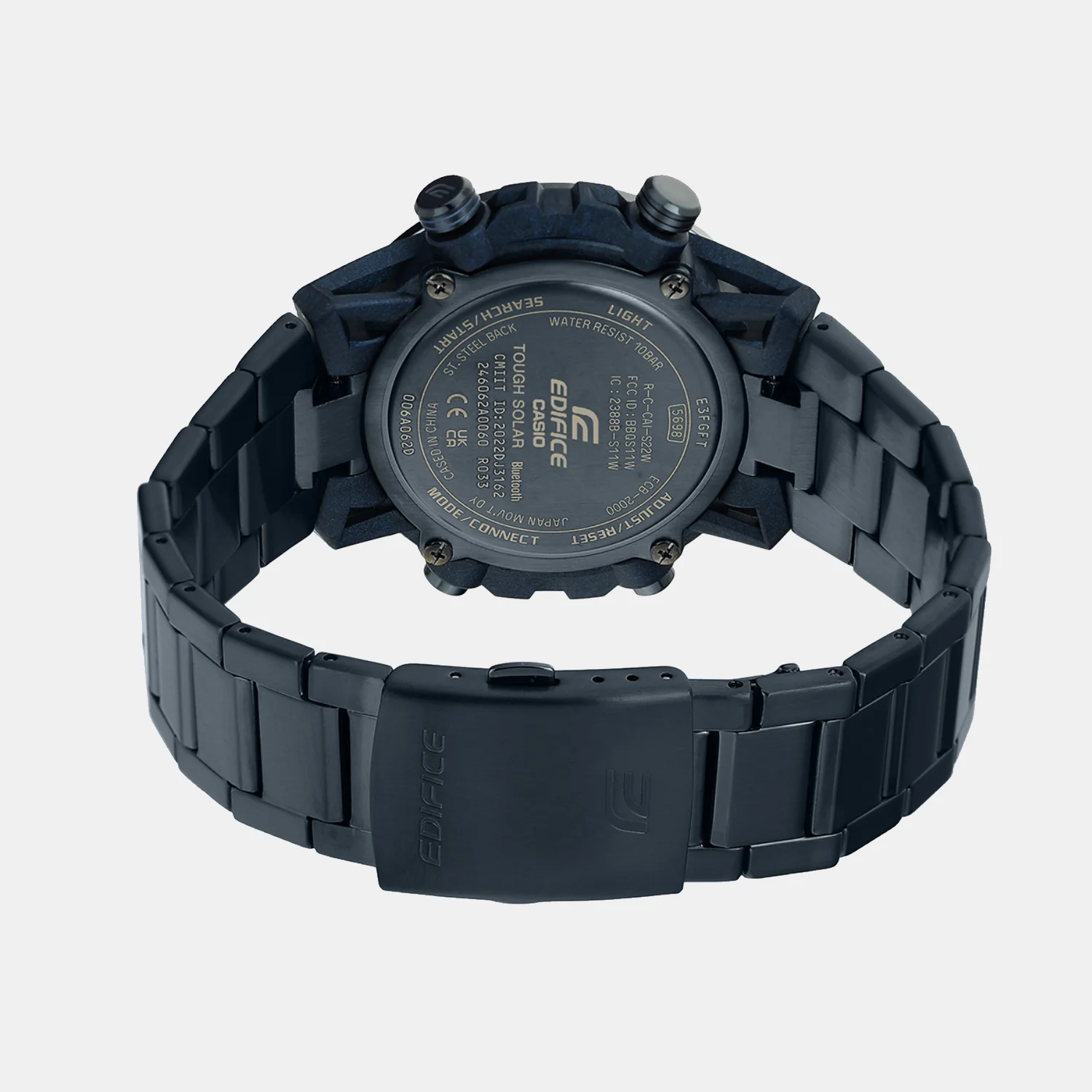 Edifice Men Quartz Navy Blue Dial Analog-Digital Stainless Steel Watch ED639 - Image 6