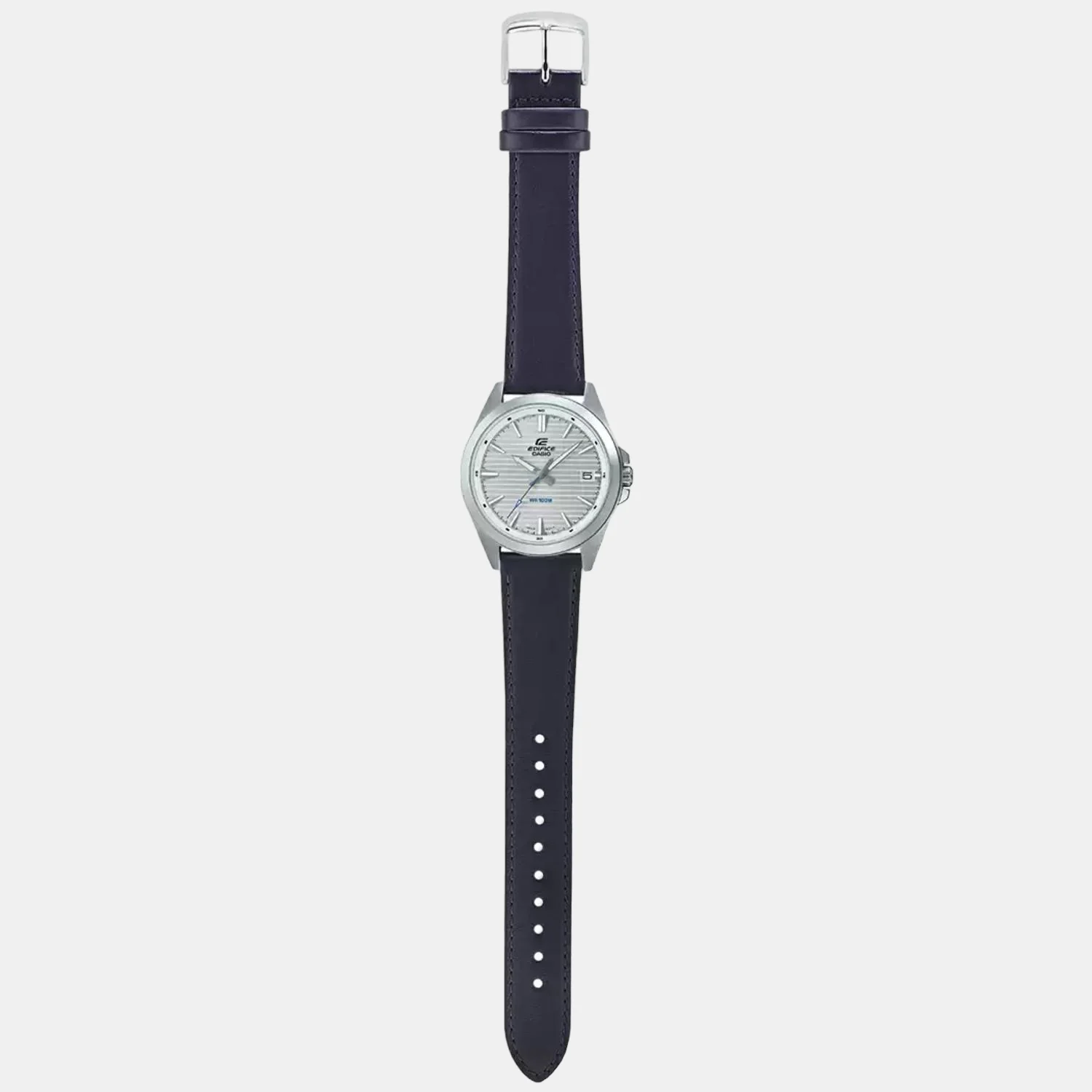 Edifice Men Quartz Silver Dial Analog Leather Watch ED541 - Image 6