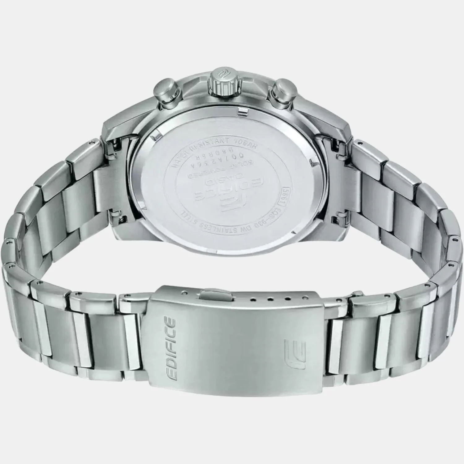 Edifice Men Quartz Silver Dial Chronograph Stainless Steel Watch ED528 - Image 4
