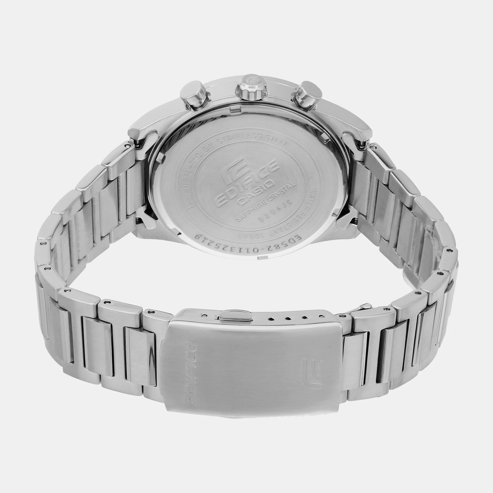 Edifice Men Quartz Silver Dial Chronograph Stainless Steel Watch ED582 - Image 6