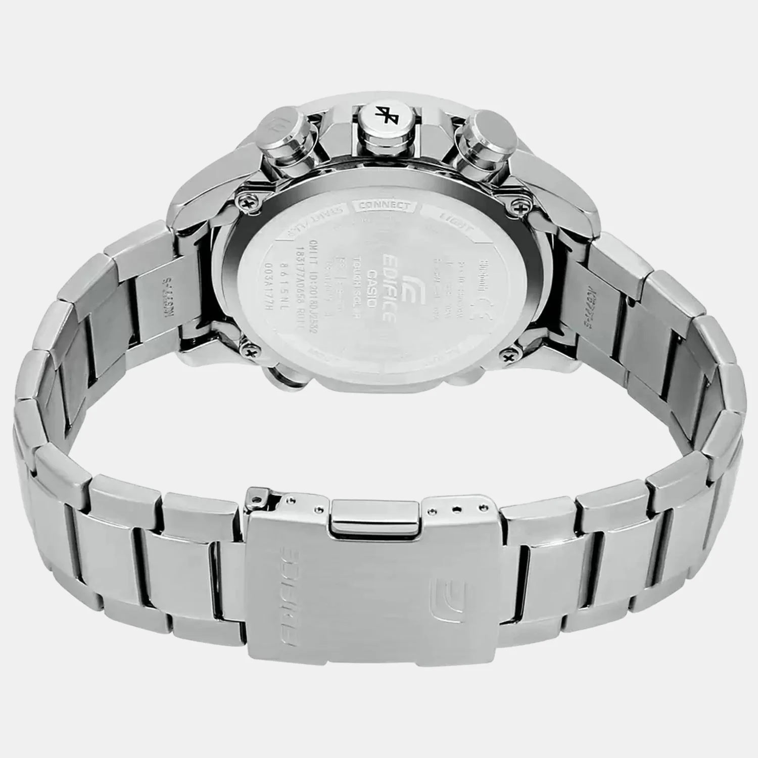 Edifice Men Quartz Two Tone Dial Analog-Digital Stainless Steel Watch EX450 - Image 2