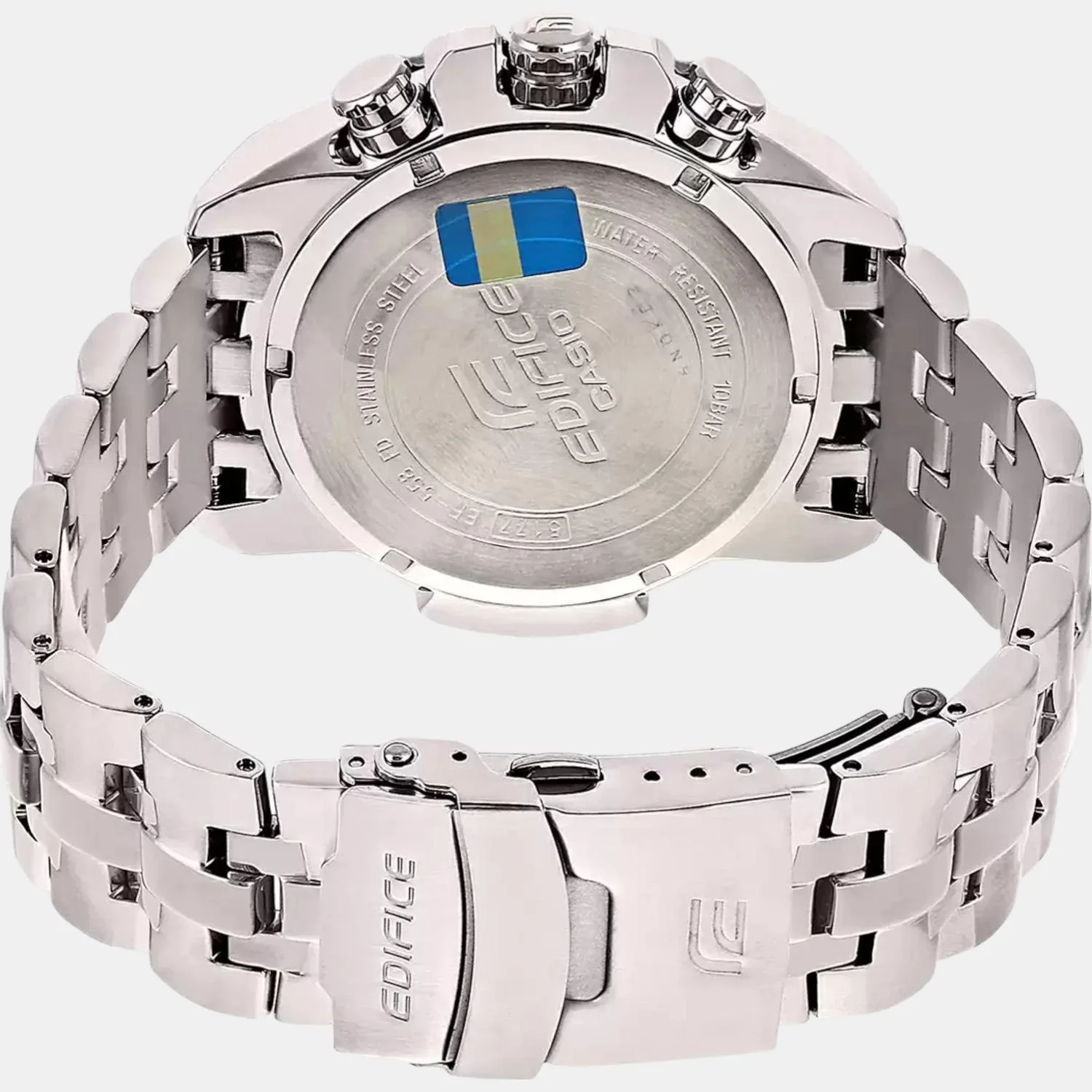 Edifice Men Quartz Two Tone Dial Chronograph Stainless Steel Watch ED437 - Image 5