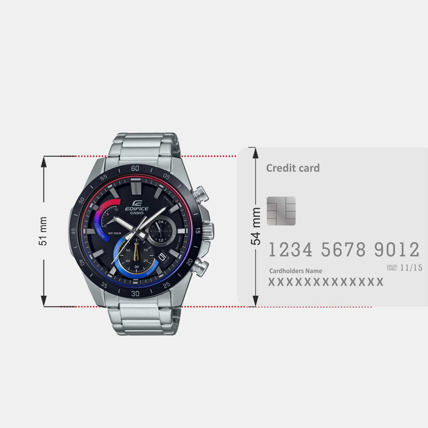 G-Shock Men Quartz Black Dial Chronograph Stainless Steel Watch EX540 - Image 6