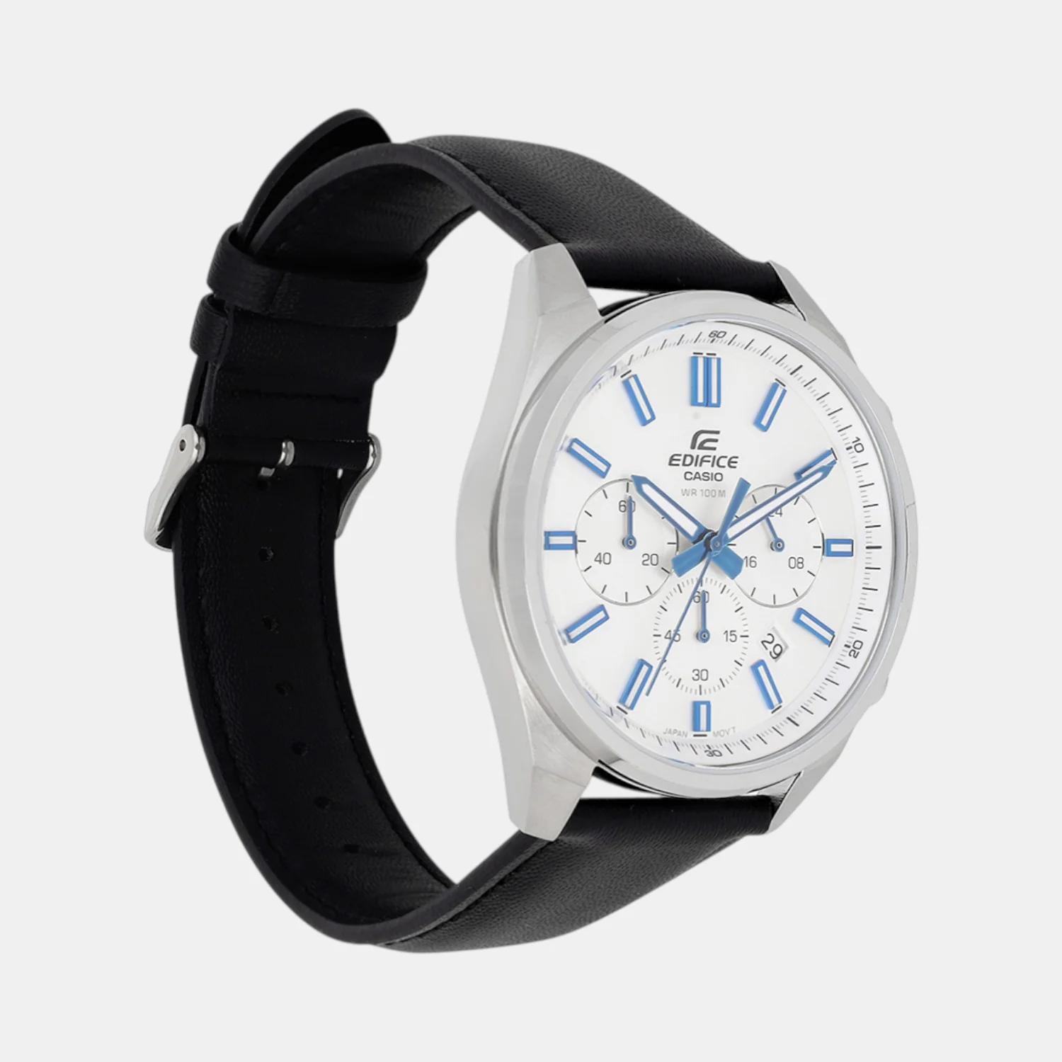 G-Shock Men Quartz White Dial Chronograph Leather Watch ED661 - Image 2