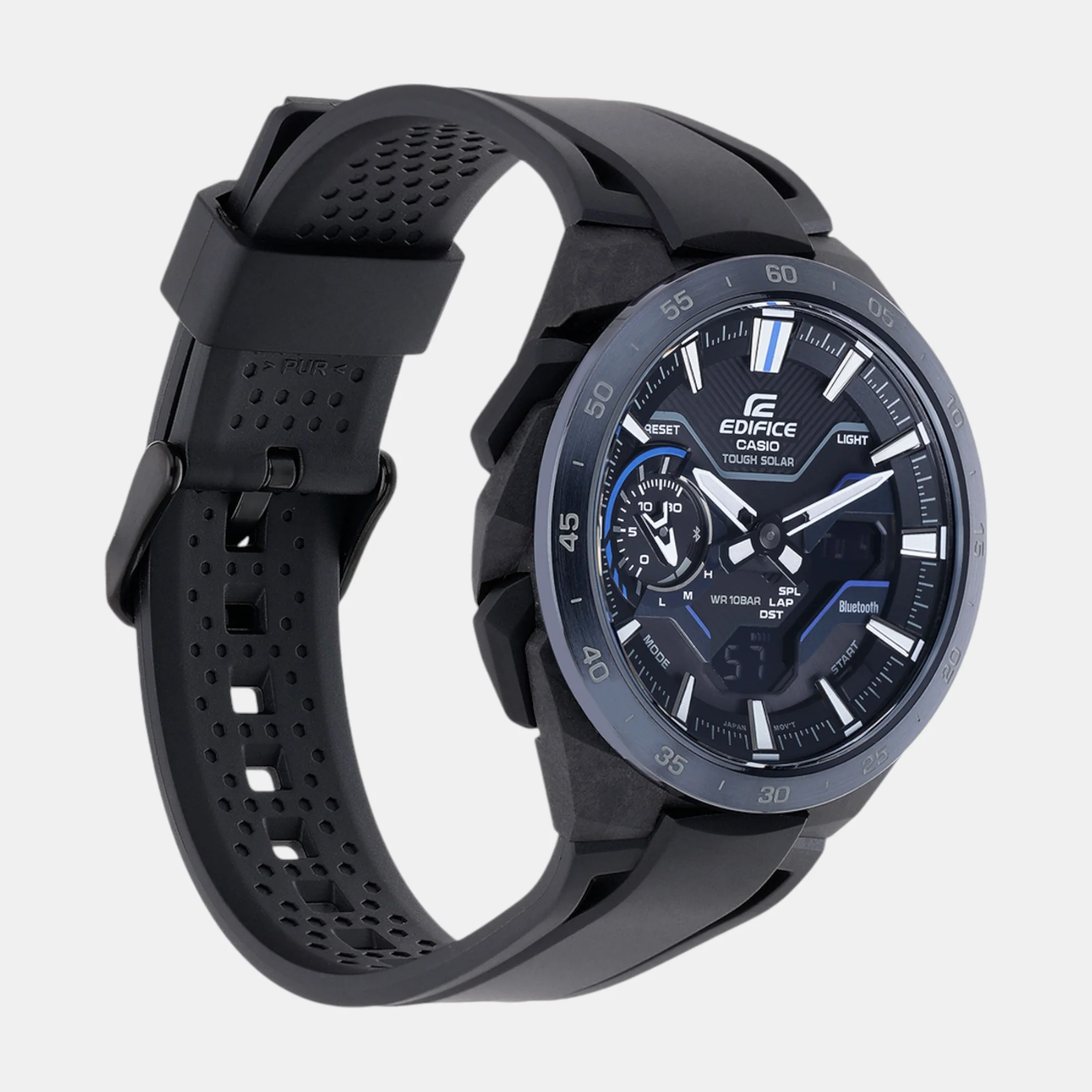 Edifice Men Solar Black Dial Analog-Digital Resin Watch ED611 - Image 6