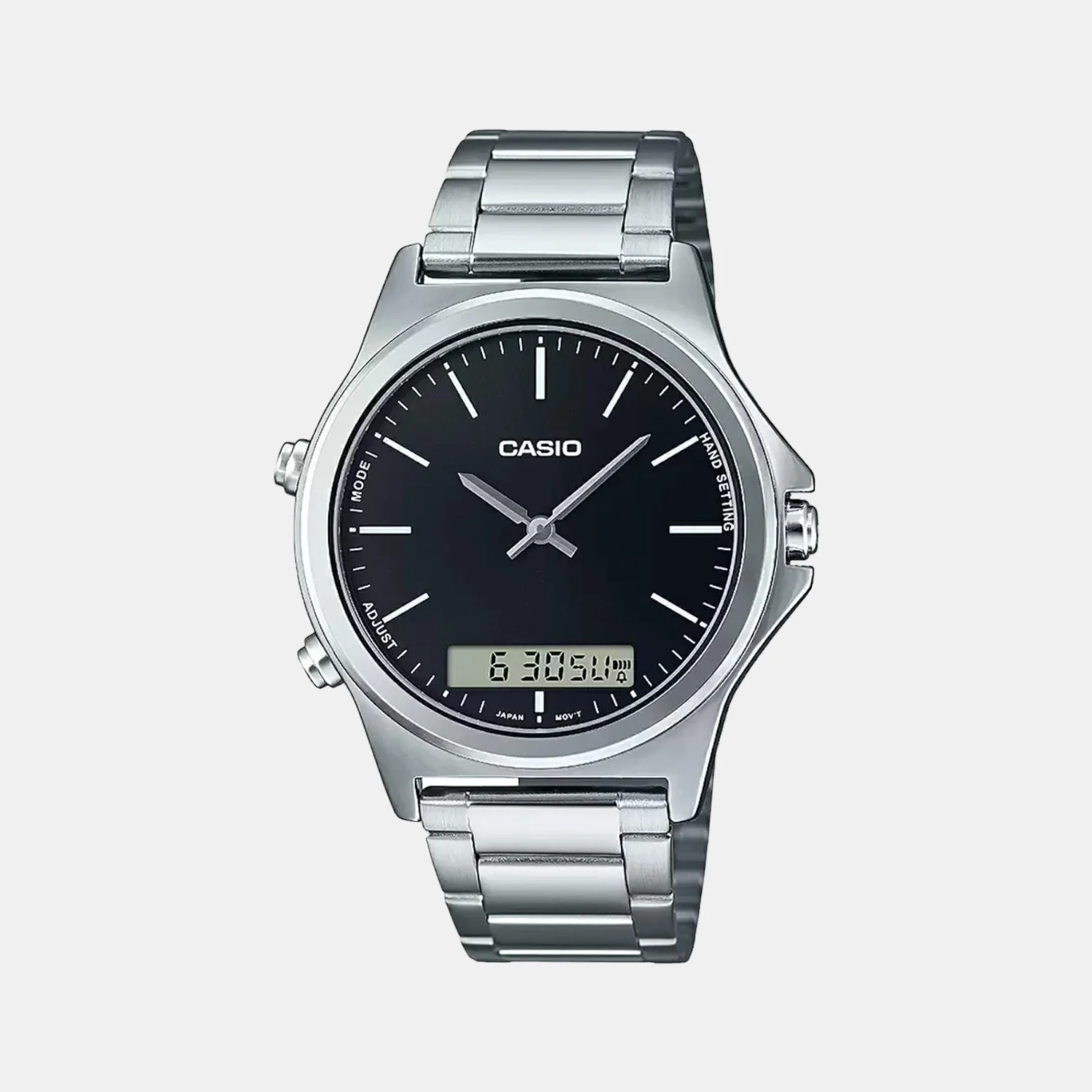 Enticer Men Quartz Black Dial Analog Stainless Steel Watch A1923