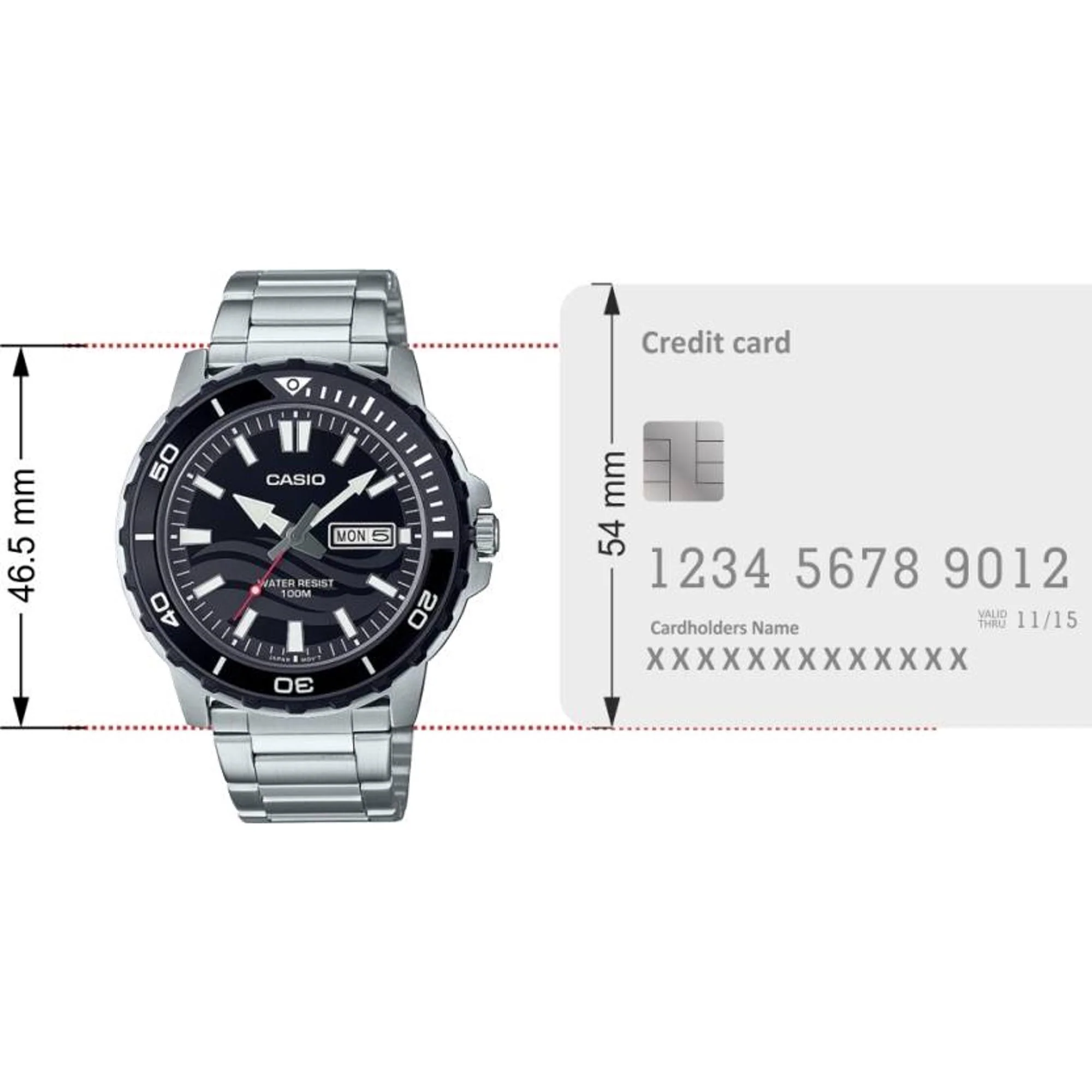 Enticer Men Quartz Black Dial Analog Stainless Steel Watch A2116 - Image 5