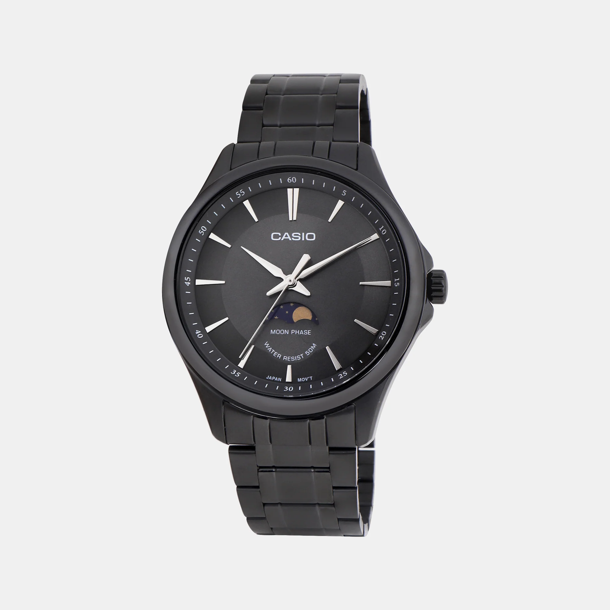 Enticer Men Quartz Black Dial Analog Stainless Steel Watch A2164
