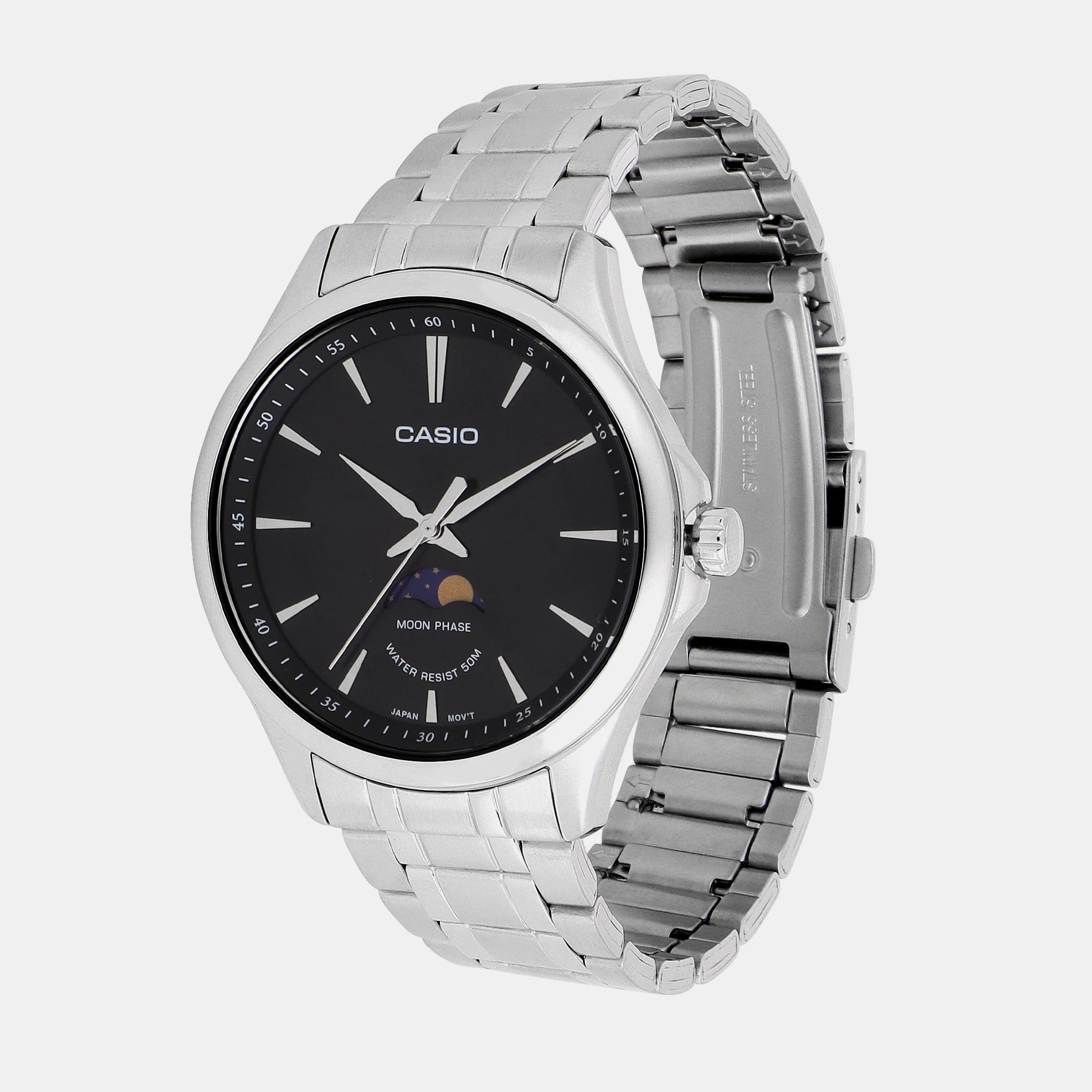 Enticer Men Quartz Black Dial Analog Stainless Steel Watch A2165 - Image 2