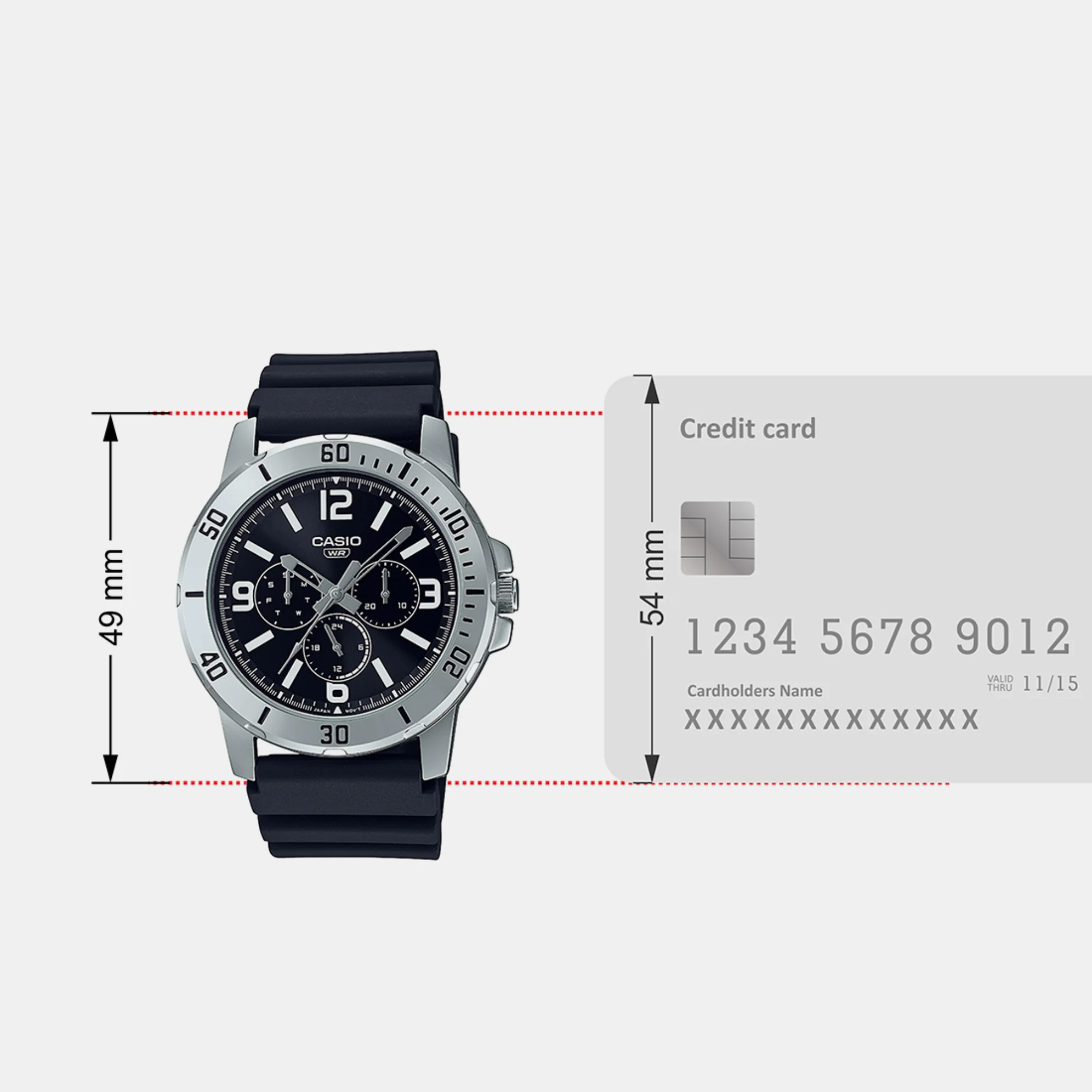 Enticer Men Quartz Black Dial Chronograph Resin Watch A2143 - Image 7