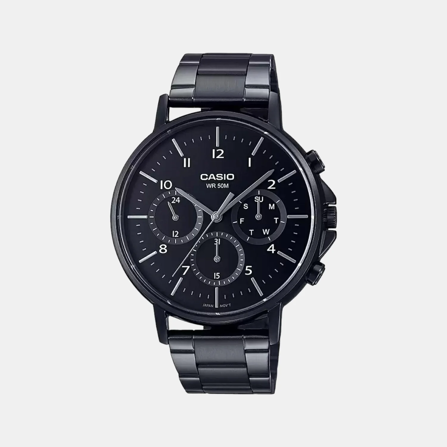 Enticer Men Quartz Black Dial Chronograph Stainless Steel Watch A1846
