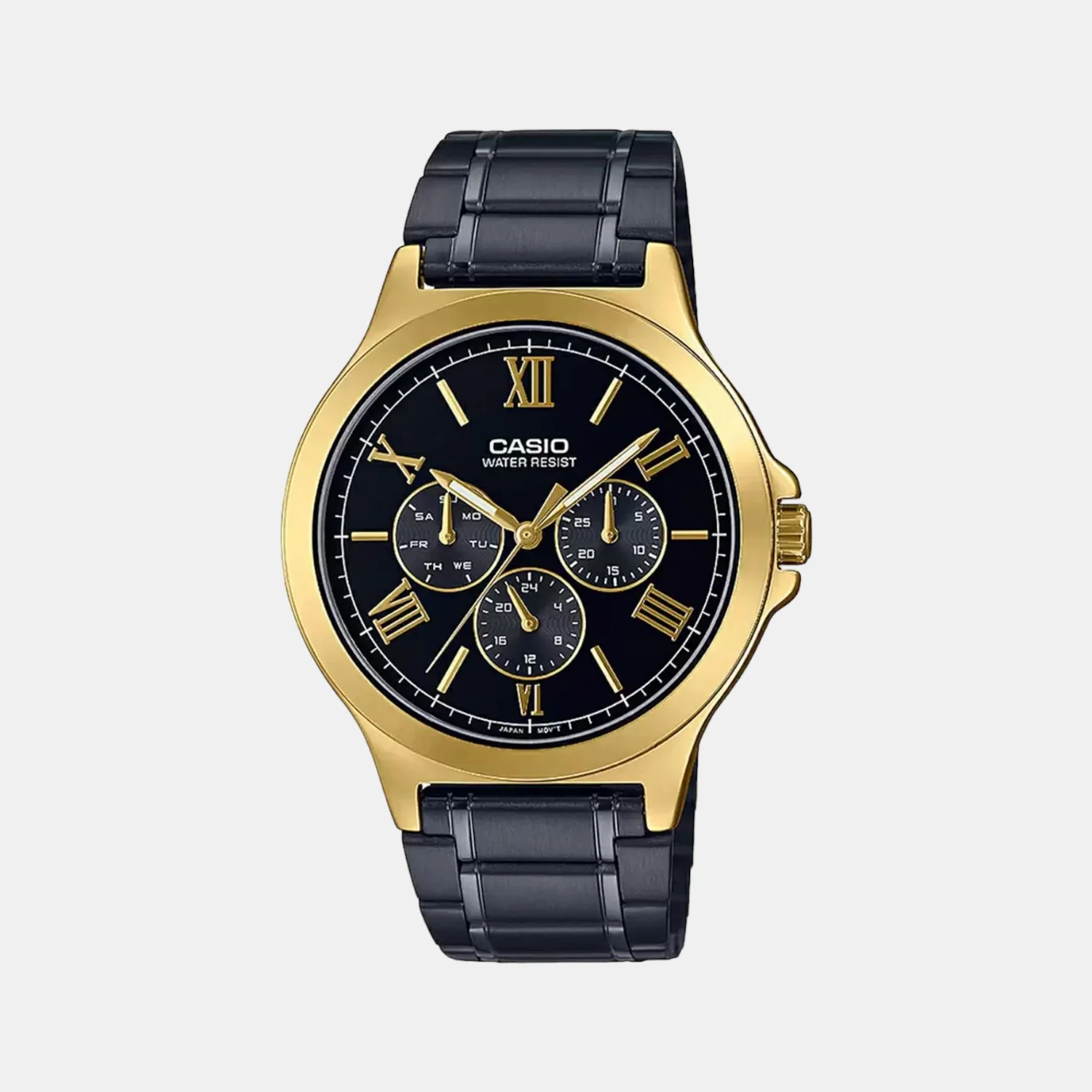 Enticer Men Quartz Black Dial Chronograph Stainless Steel Watch A1970