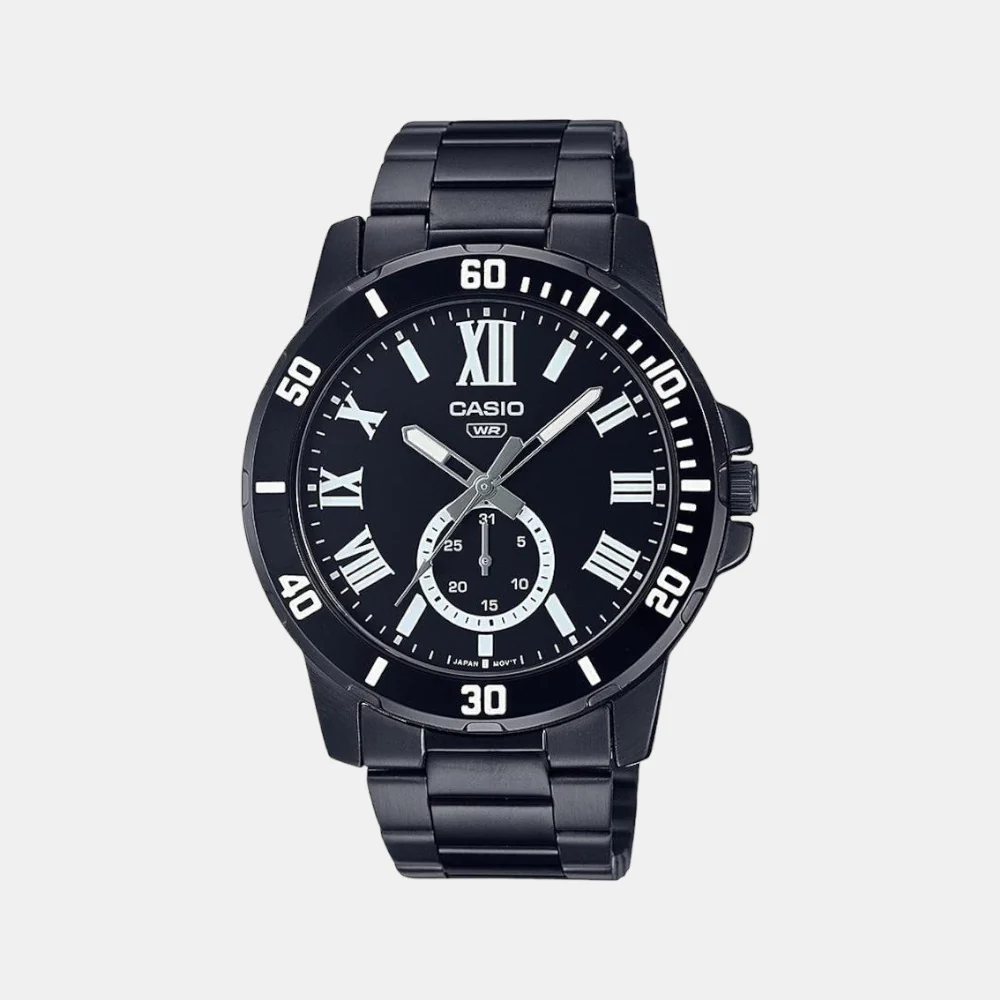 Enticer Men Quartz Black Dial Chronograph Stainless Steel Watch A2070