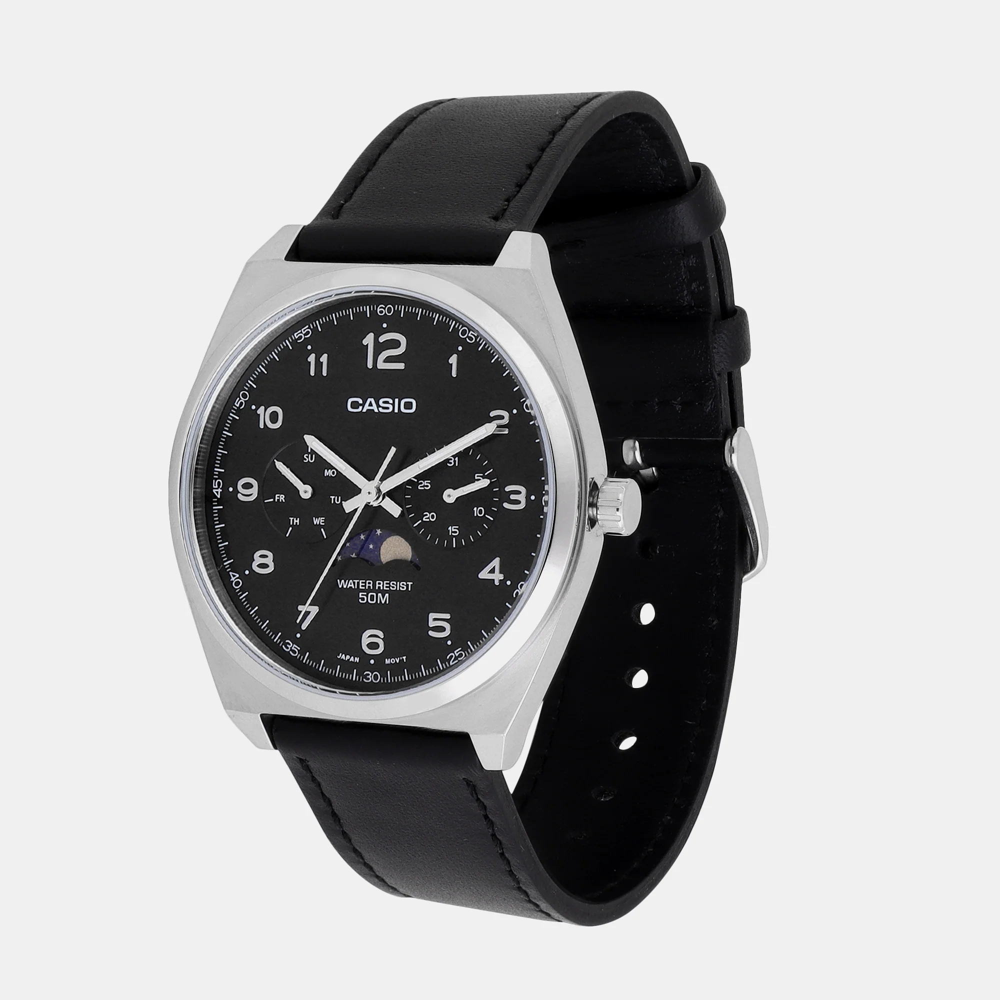Enticer Men Quartz Black Dial Chronograph Stainless Steel Watch A2177 - Image 2