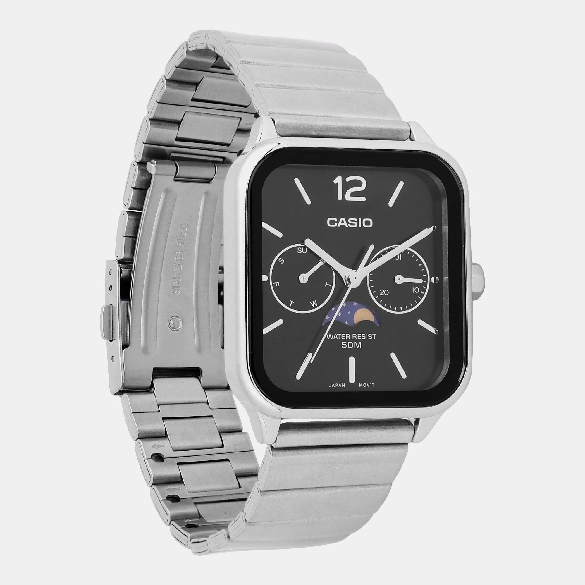 Enticer Men Quartz Black Dial Chronograph Stainless Steel Watch A2181 - Image 3