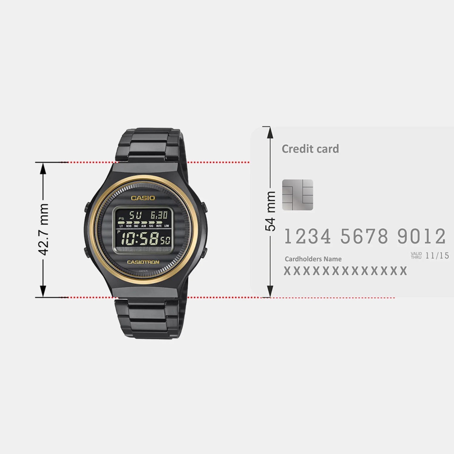 Enticer Men Quartz Black Dial Digital Stainless Steel Watch A2380 - Image 7