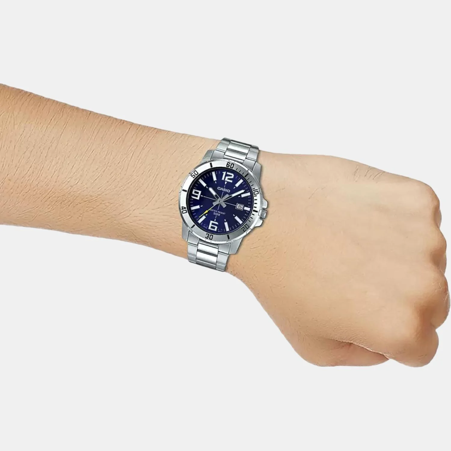 Enticer Men Quartz Blue Dial Analog Stainless Steel Watch A1363 - Image 7